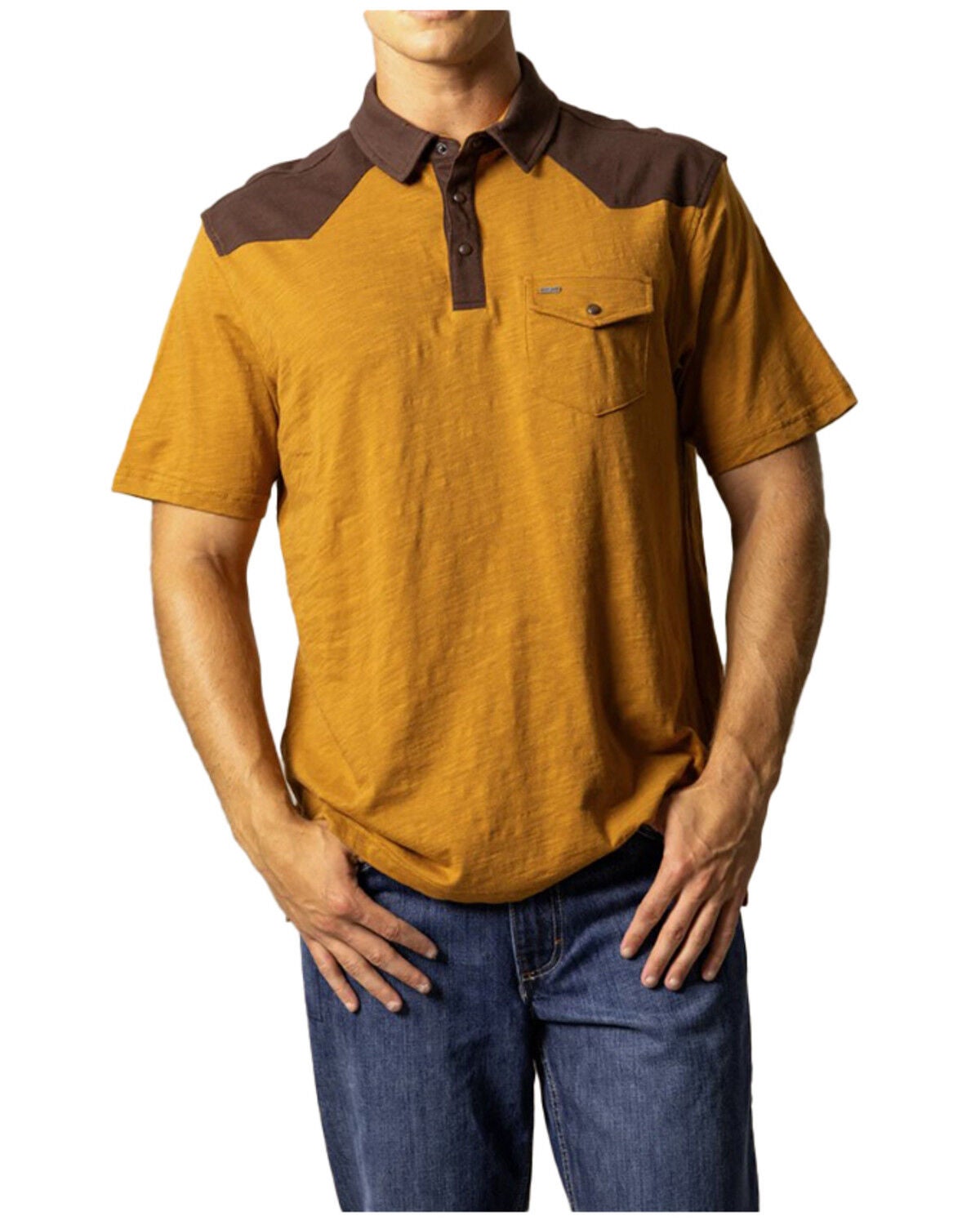 Men's Kimes Ranch G-2 Colorblock Short Sleeve Snap Polo Shirt