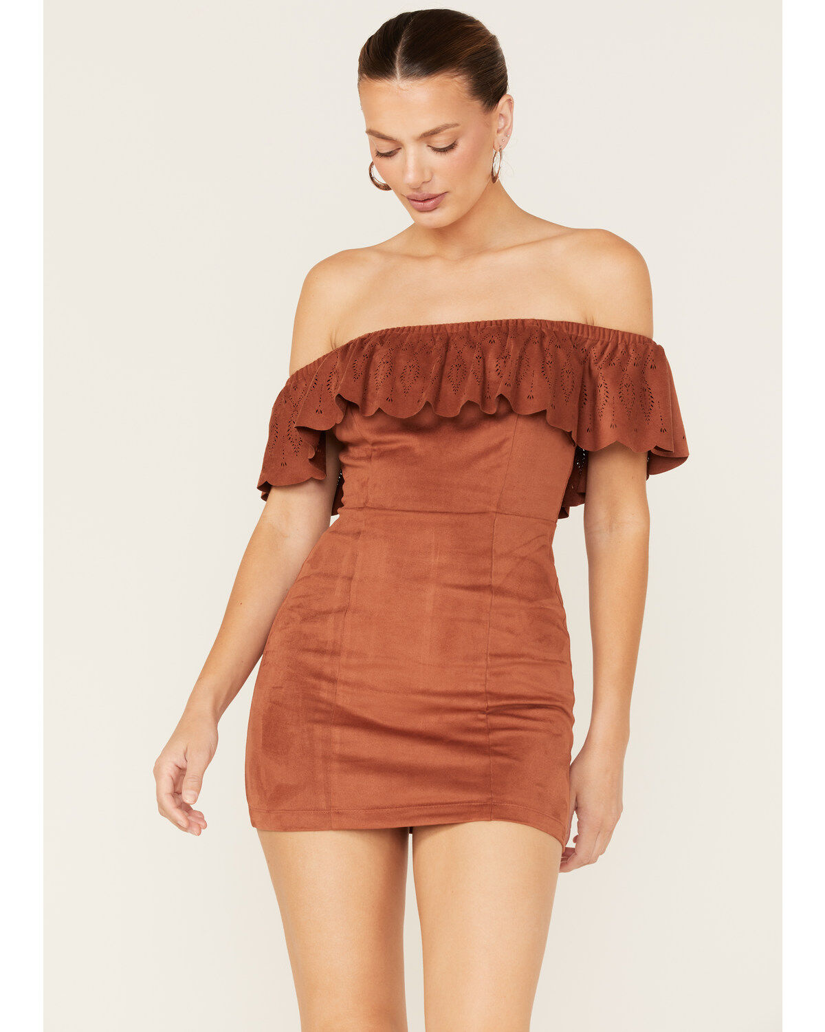 Women's Shyanne Off Shoulder Faux Suede Mini Dress