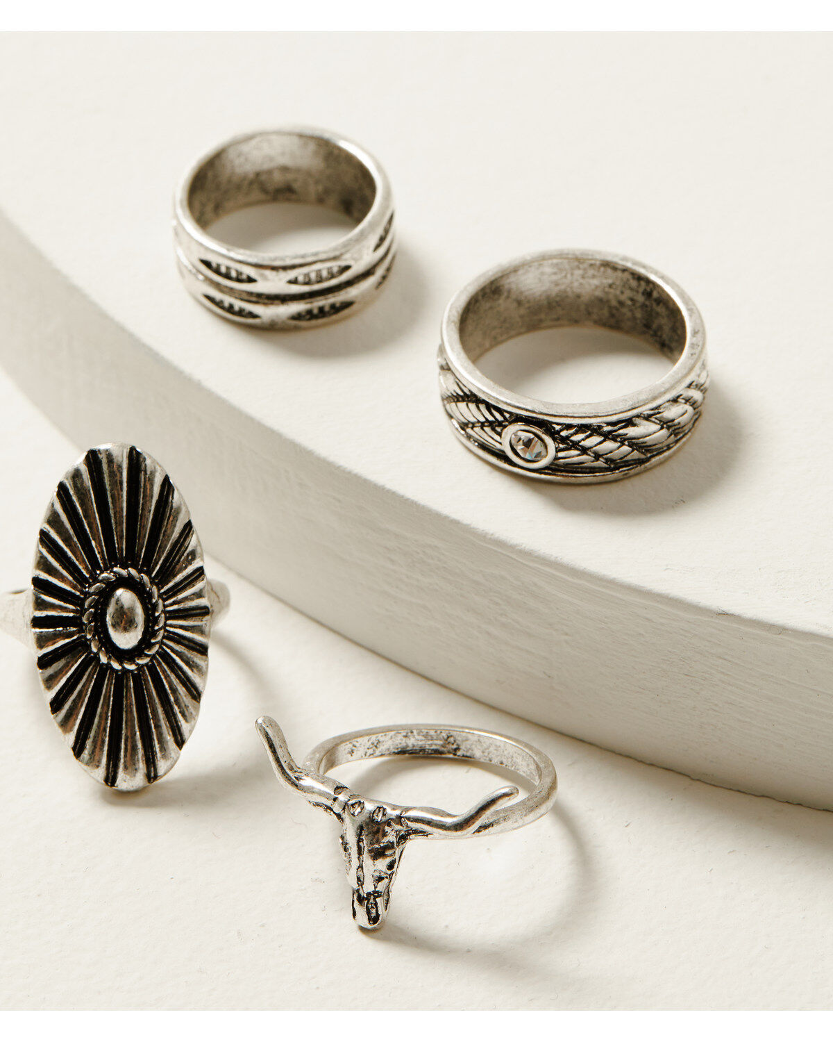 Women's Silver Idyllwind Catalina 5-piece Ring Set