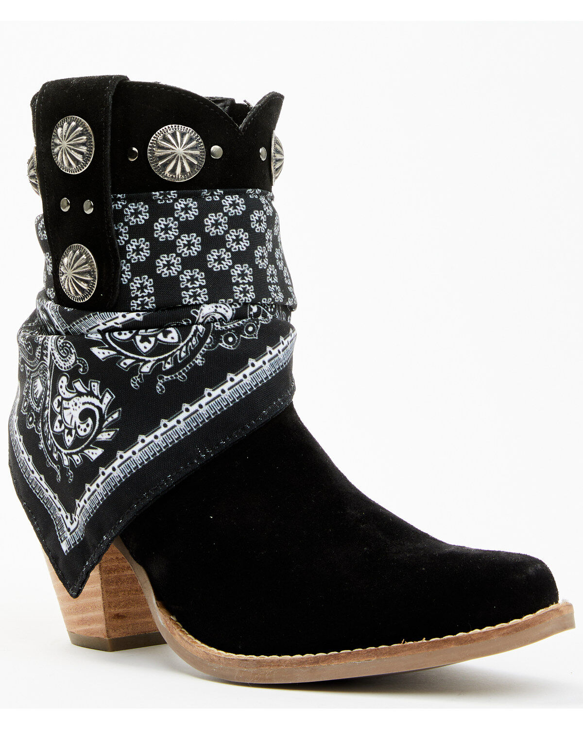 Women's Dingo Suede Bandida Western Booties - Round Toe