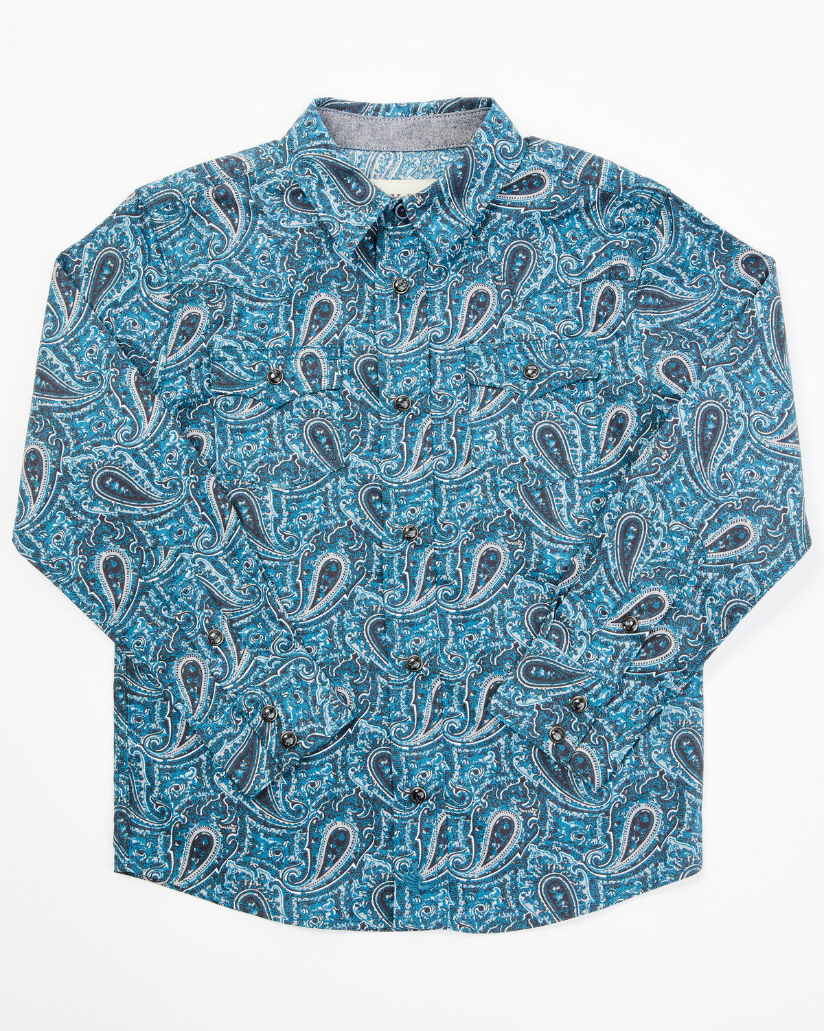 Boys' Cody James Toddler Lasso Paisley Print Long Sleeve Snap Western