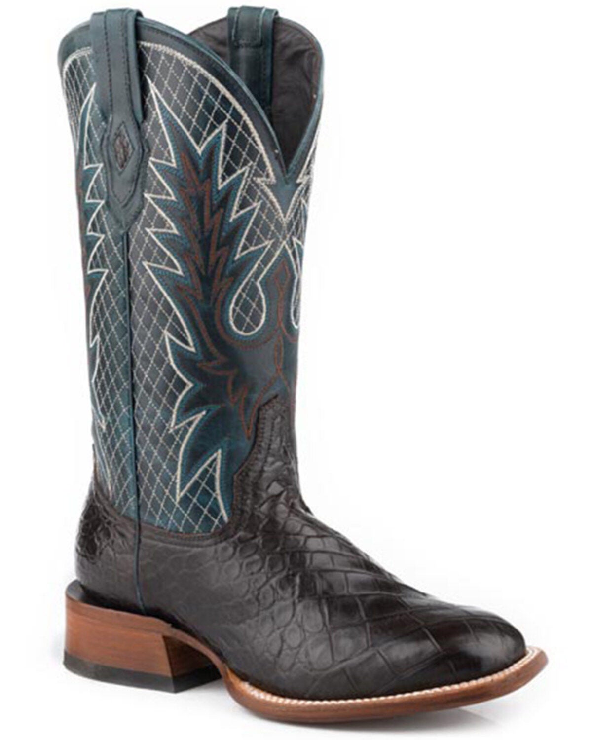 Men's Stetson Exotic Alligator Western Boots - Broad Square Toe