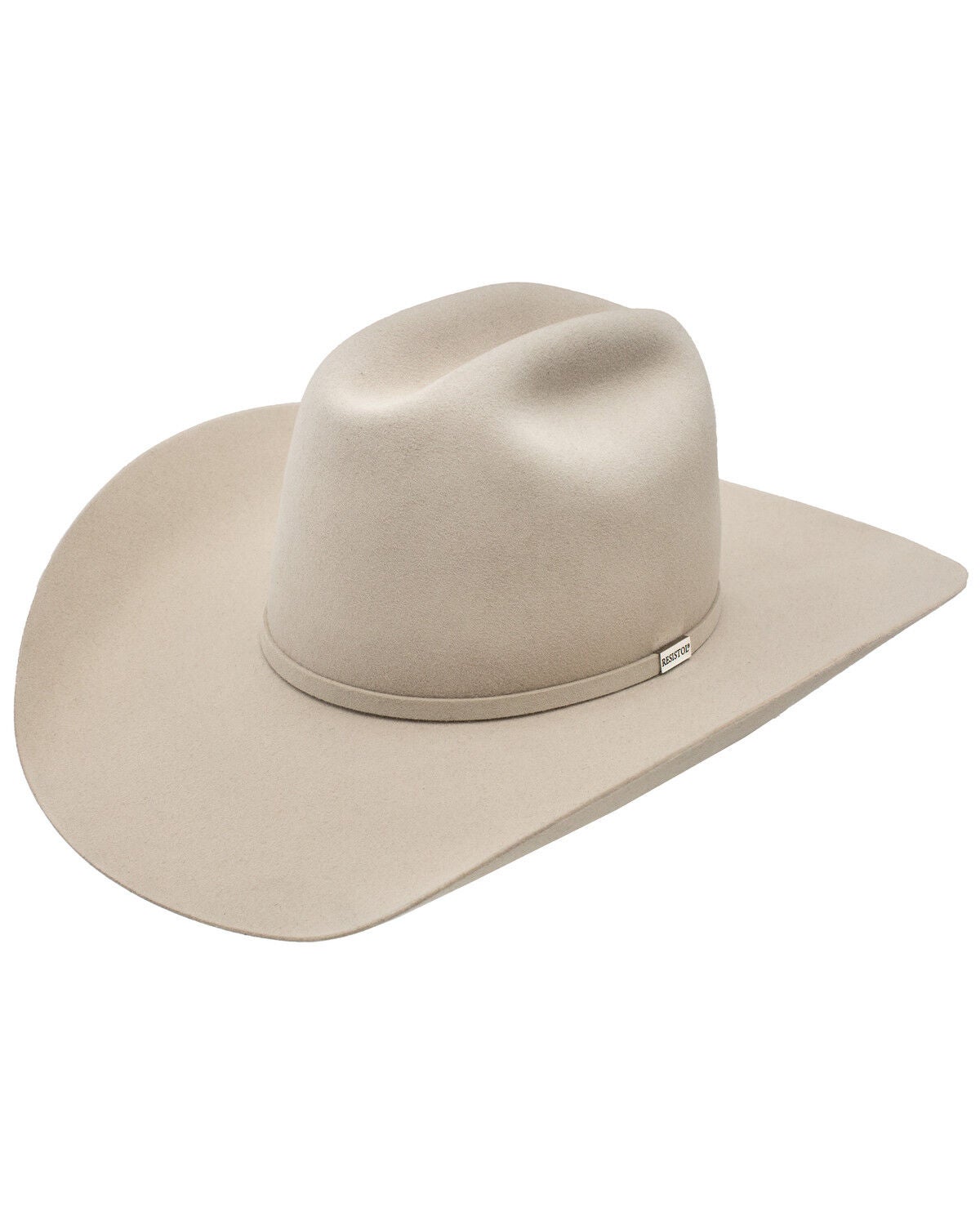 Resistol Five Star Felt Cowboy Hat in Silver Belly – Classic Cattleman Crease Western Hat, Size 6 7/8