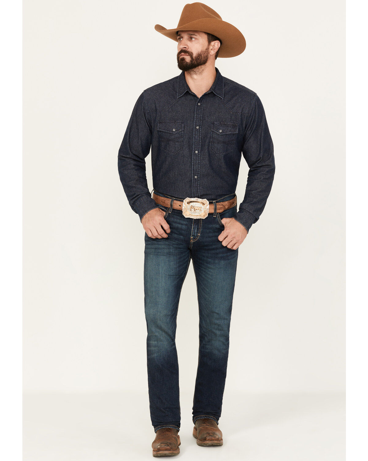 Men's Ariat M8 Morro Brawley Dark Wash Modern Slim Tapered Jeans