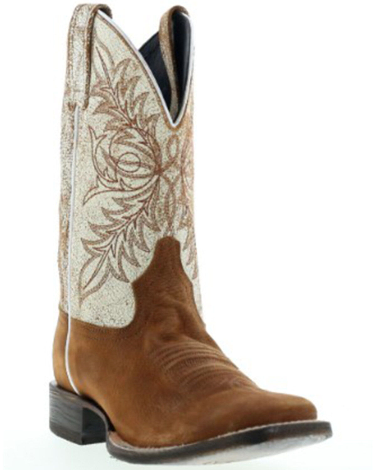 Women's Liberty Black Botas Caborca For Embroidered Leaf Western Boot