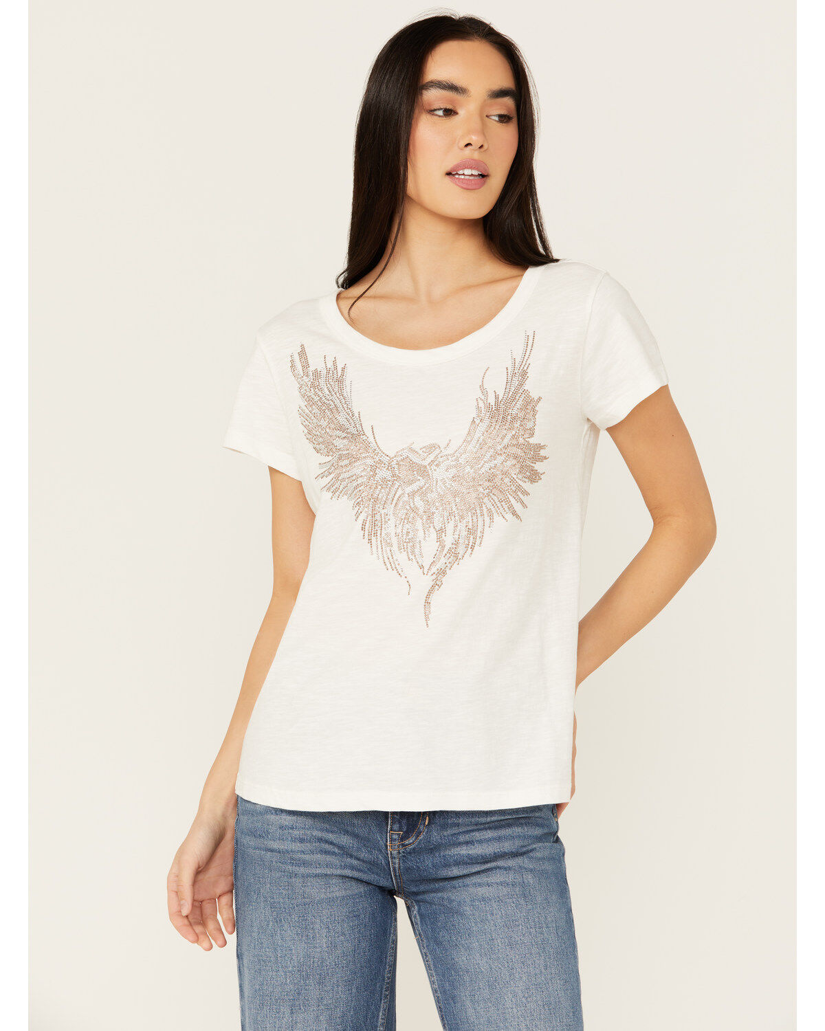 Women's Shyanne Rhinestone Short Sleeve Boyfriend Tee
