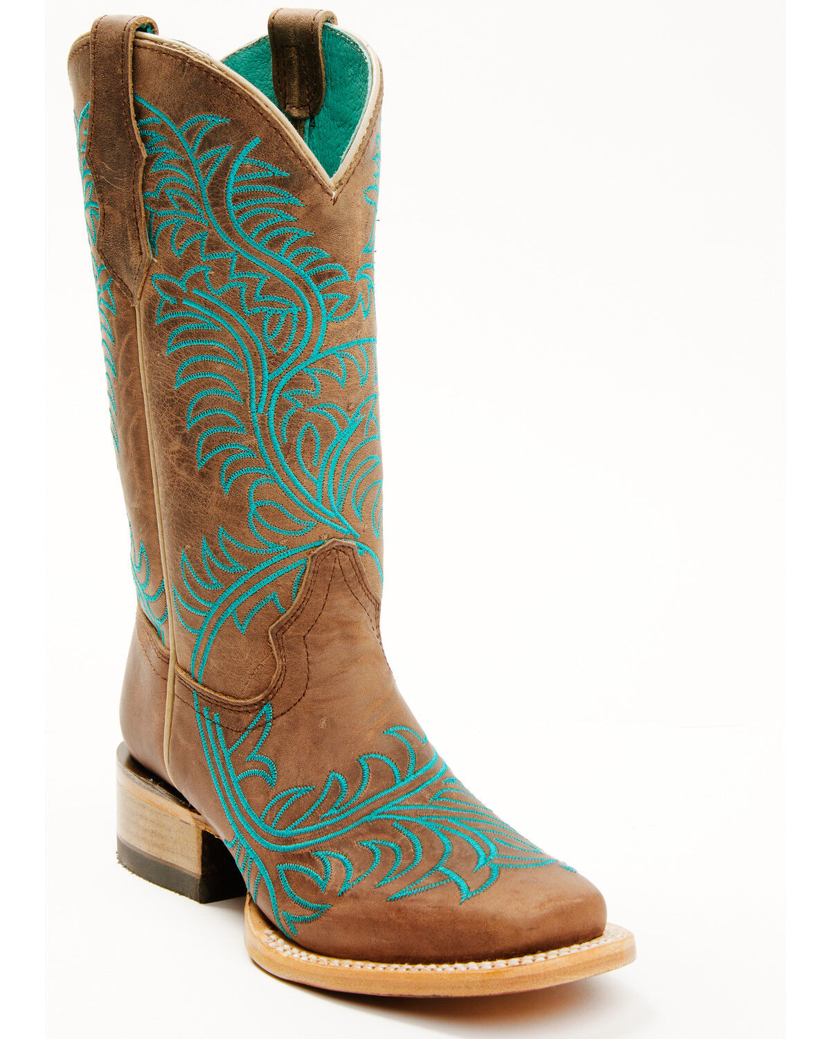 Girls' Corral Embroidered Western Boots - Broad Square Toe