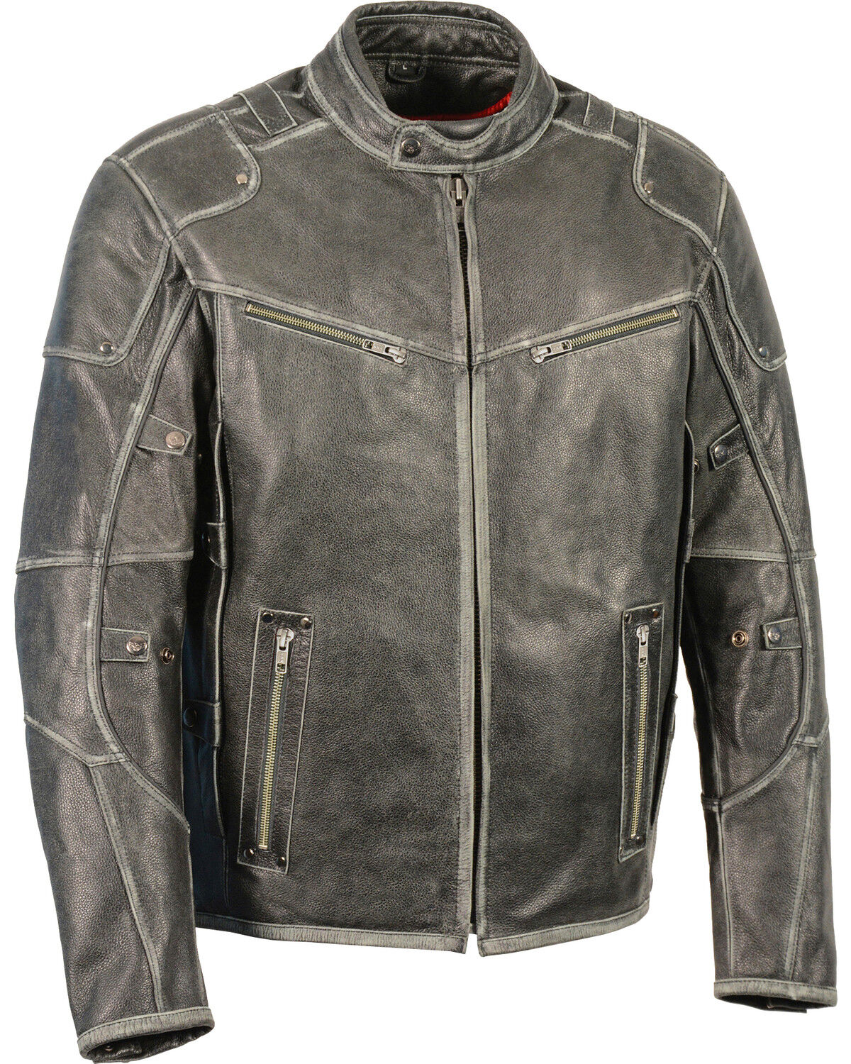 Men's Milwaukee Leather Vintage Distressed Triple Vented Jacket - 5X