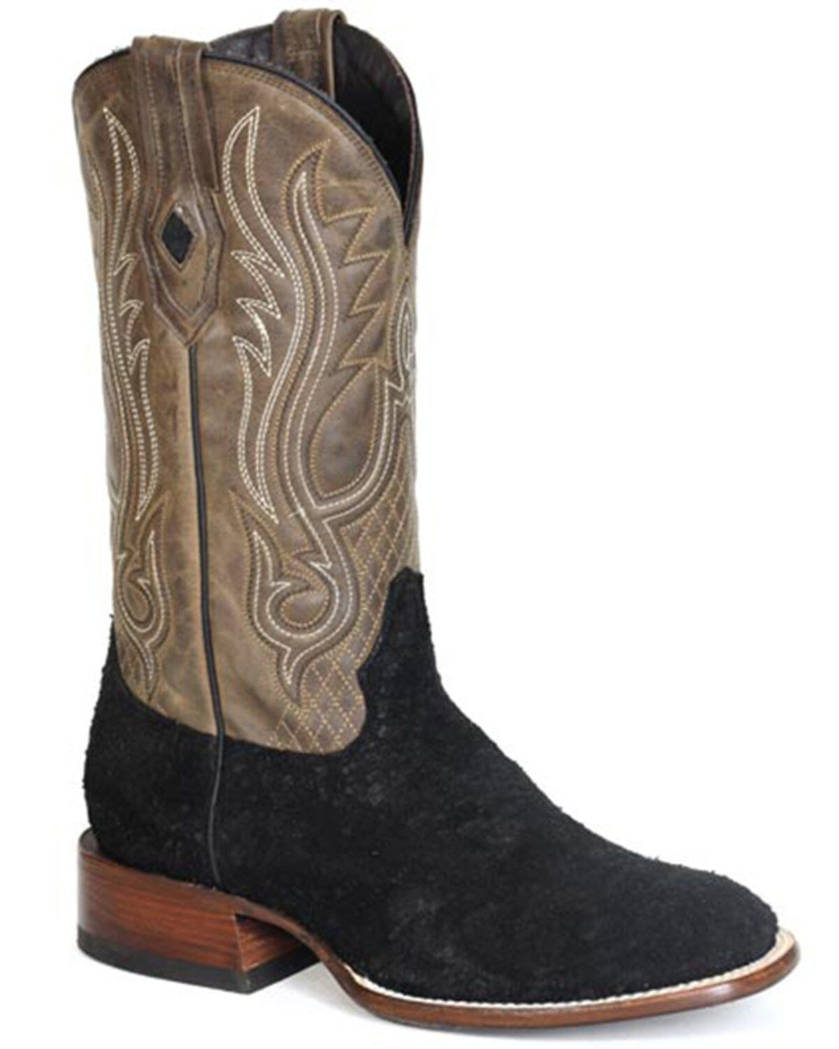 Men's Stetson River Horse Exotic Hippopotamus Western Boots - Broad Sq
