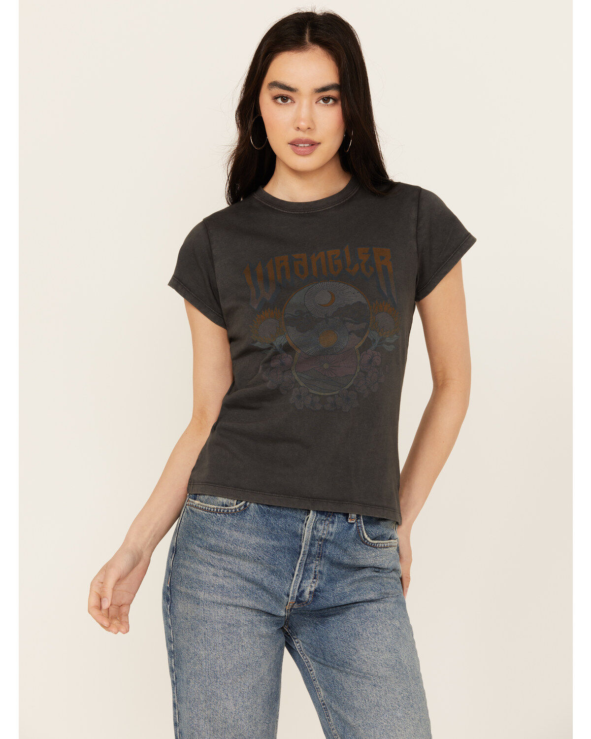 Women's Wrangler Floral Print Short Sleeve Graphic Tee