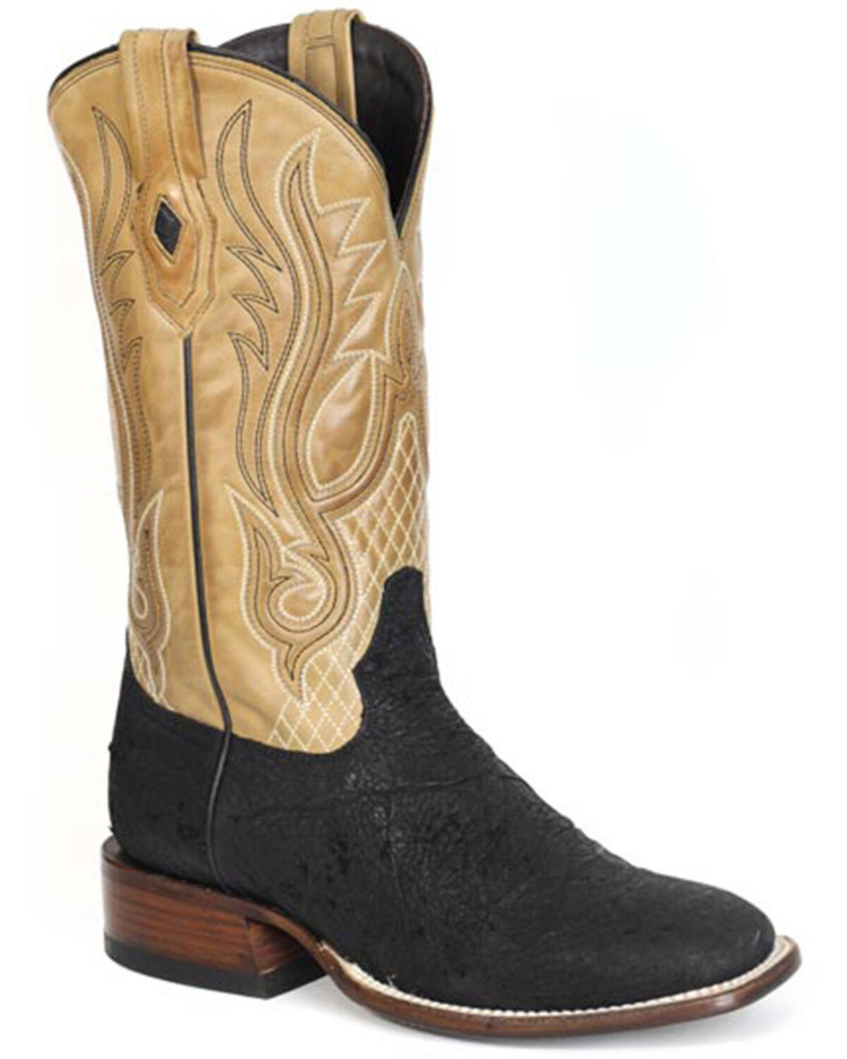 Men's Stetson Thunder Exotic Elephant Western Boots - Broad Square Toe