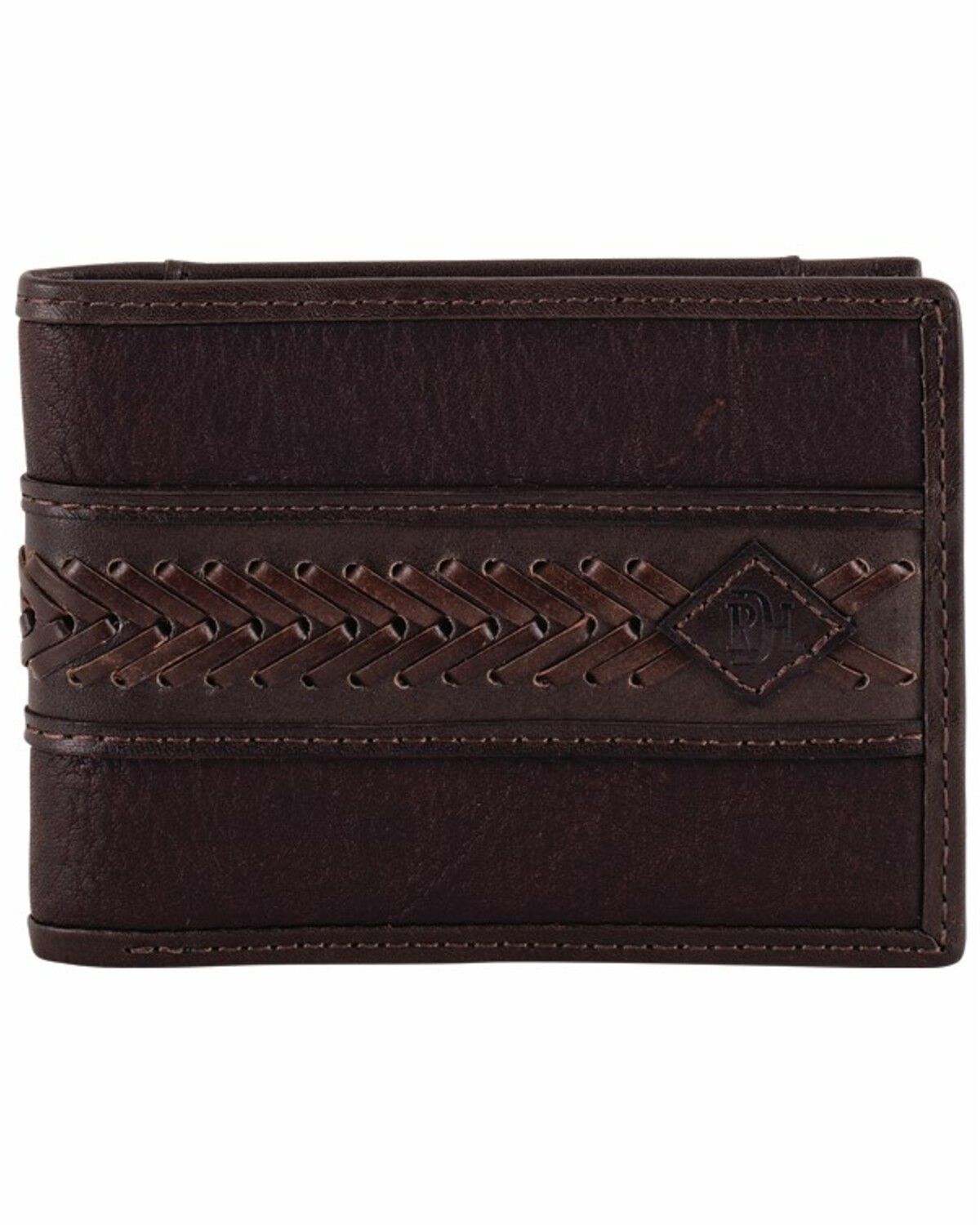 Men's Red Dirt Hat Arrow Stitch Bifold Wallet