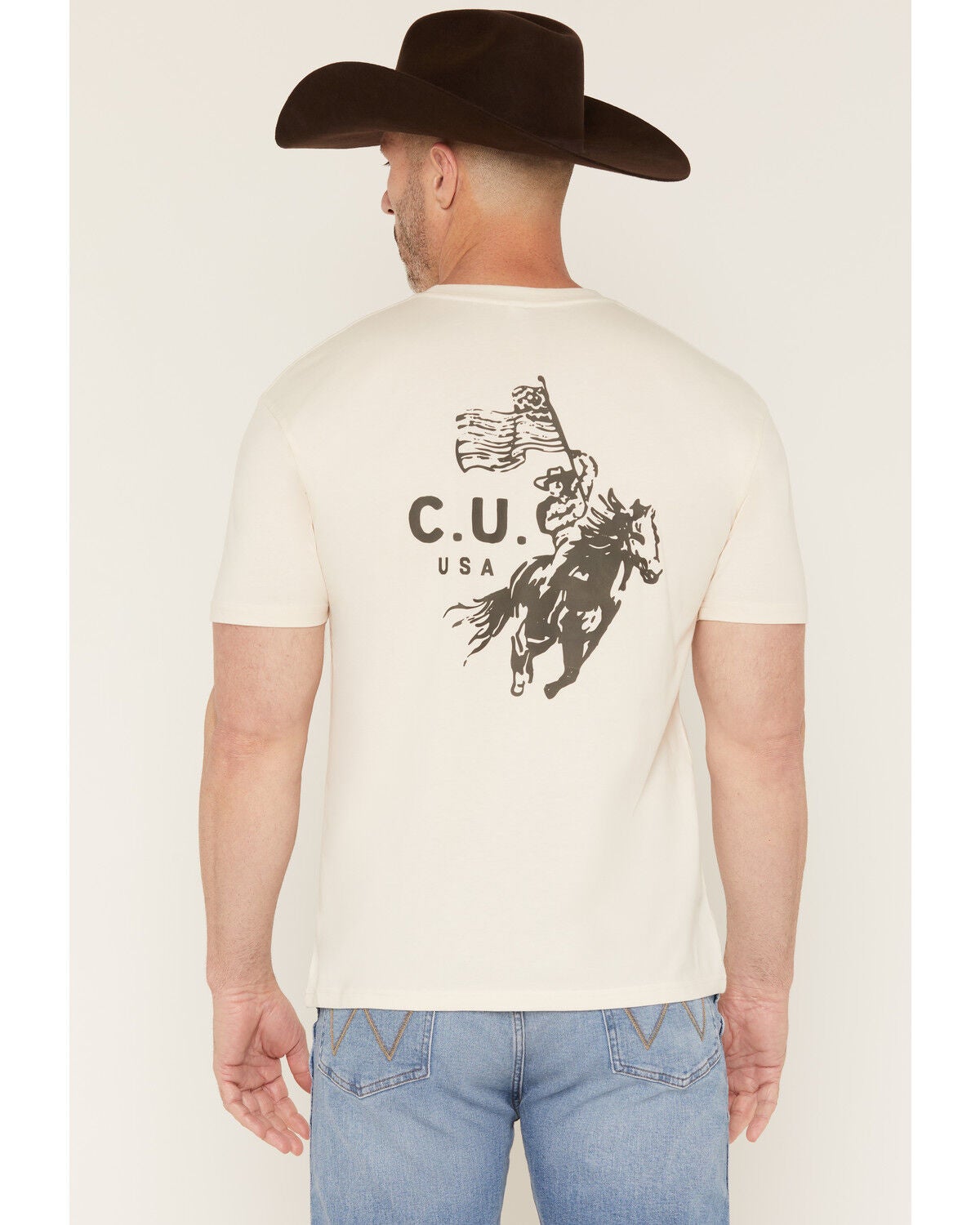 Men's Cowboy Up Riders Club Logo Short Sleeve Graphic T-Shirt