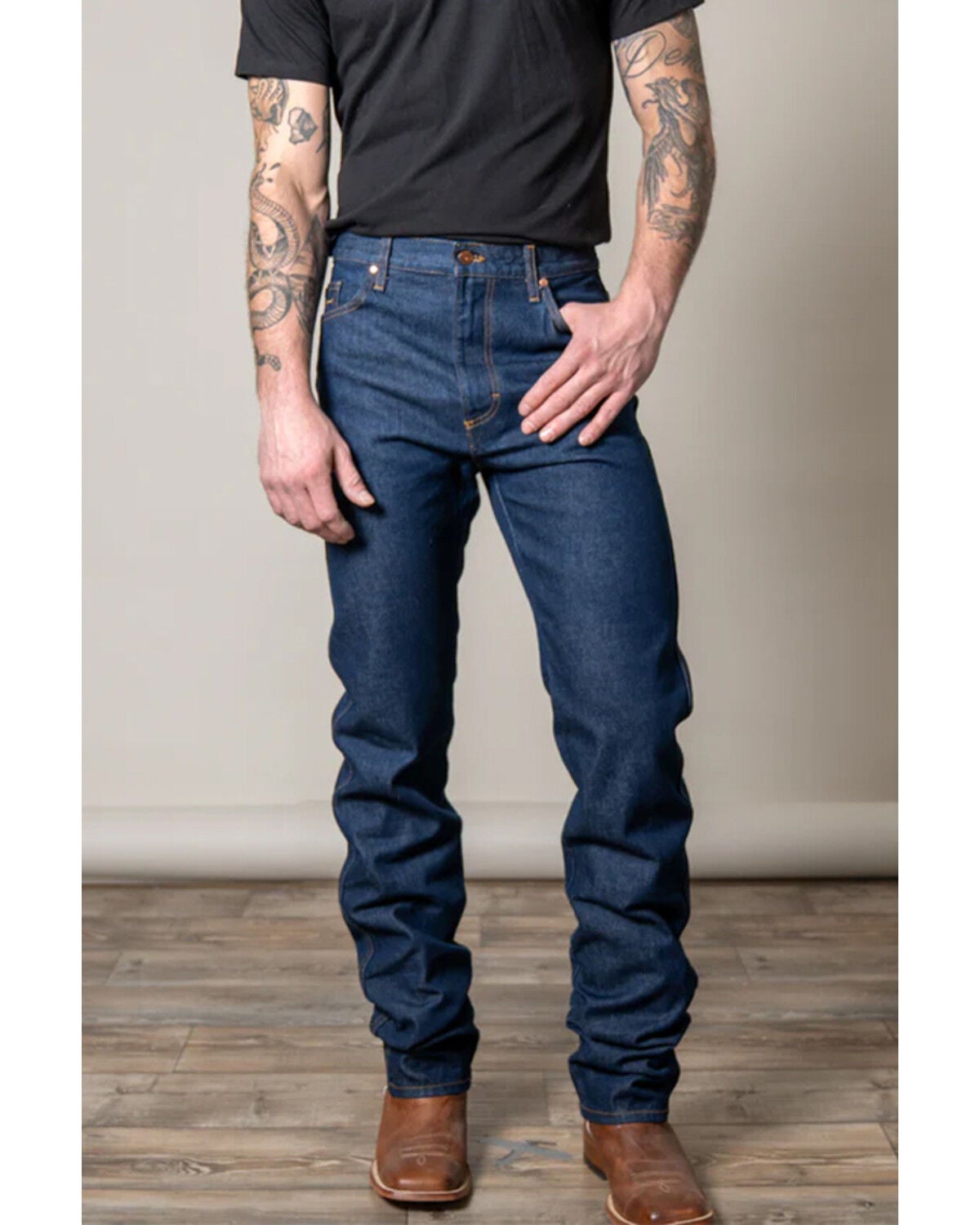 Men's Kimes Ranch Zach Top X Dark Wash Mid Rise Bootcut Rigid Denim Je