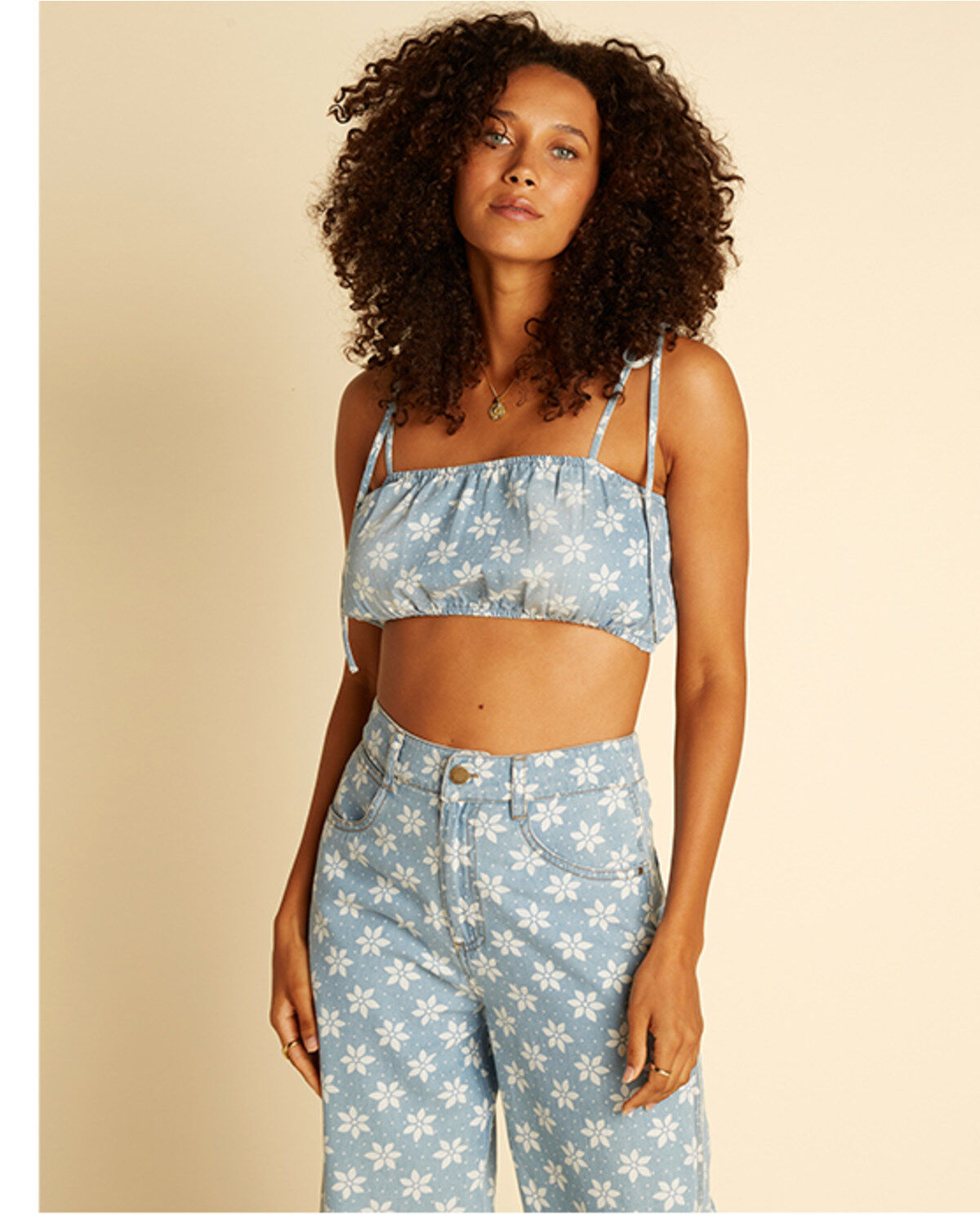Women's Wrangler Billabong x Perfect Pair Floral Print Sleeveless Crop