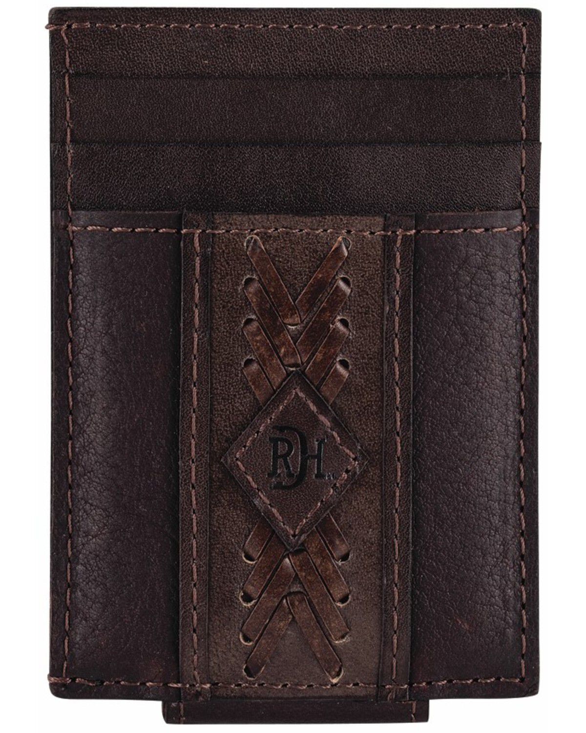 Men's Red Dirt Hat Card Case Magnet Wallet