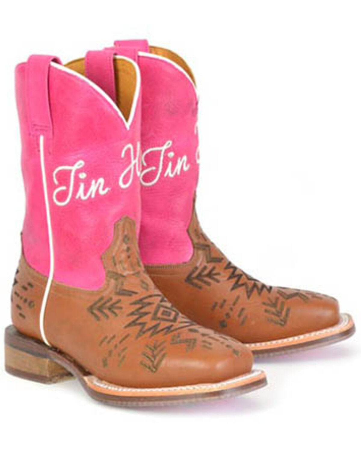 Girls' Tin Haul All Points West Western Boots - Broad Square Toe