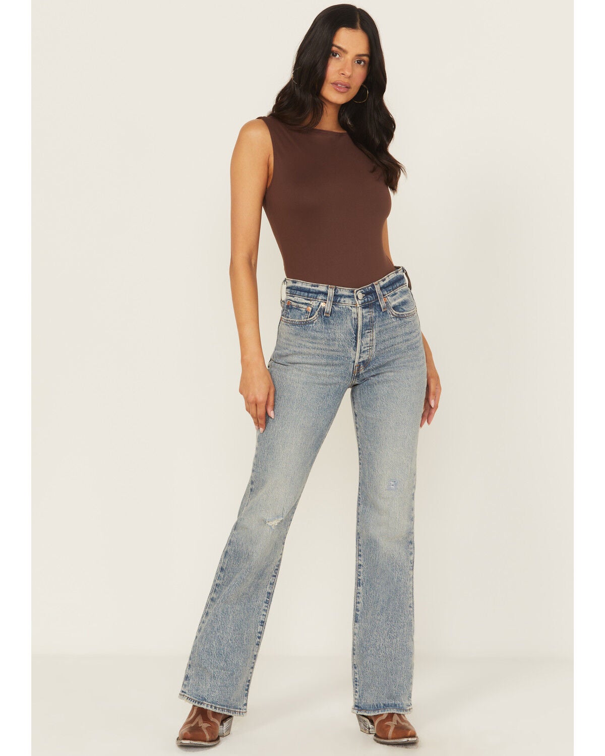 Women's Levi's Premium Boots Are Back In Town Medium Wash Bootcut Stre