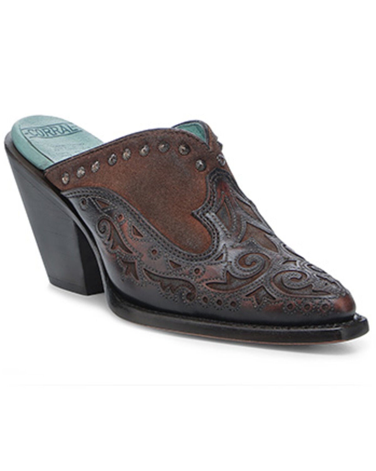 Women's Corral Inlay Studded Mules - Snip Toe