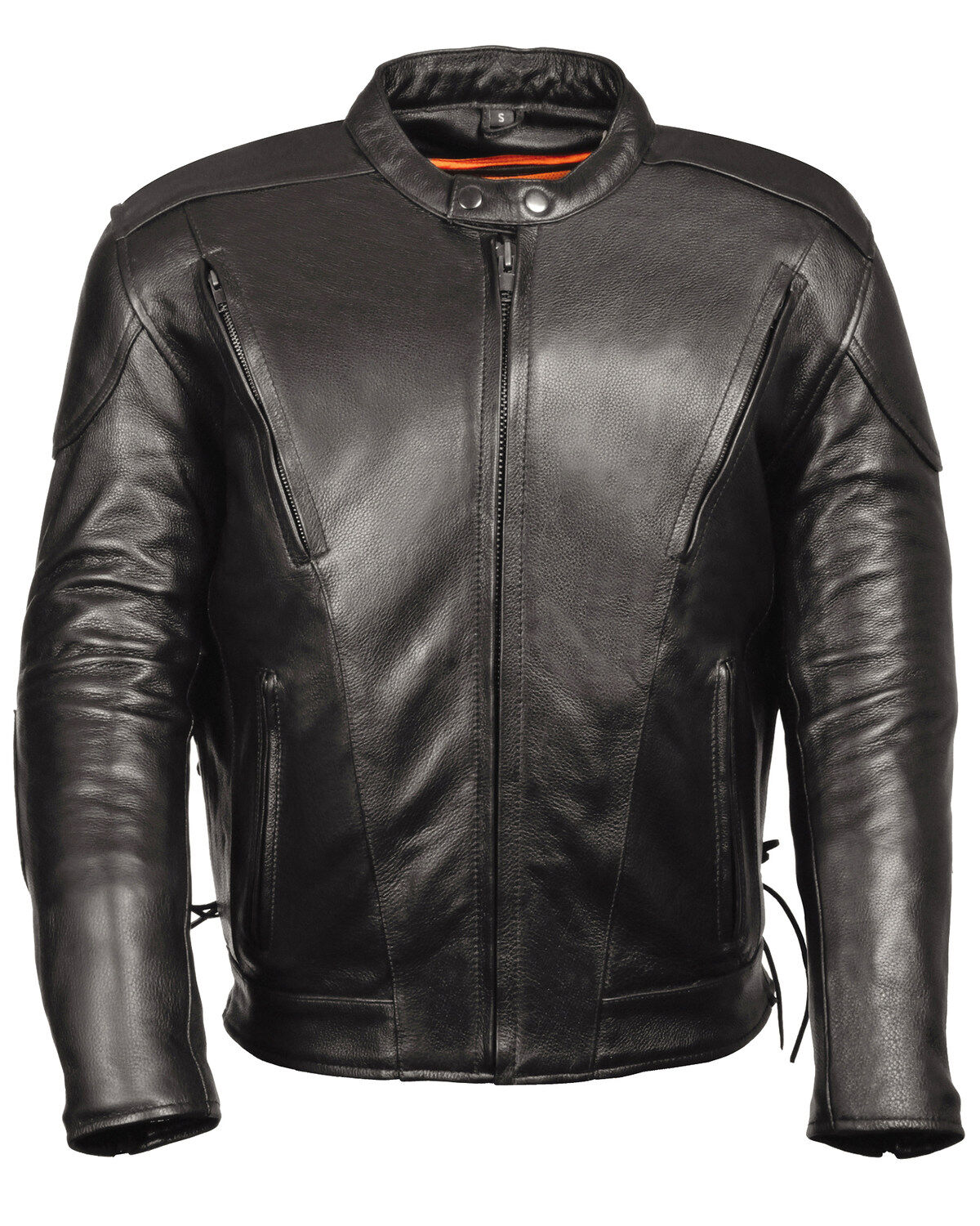 Men's Milwaukee Leather Side Lace Vented Scooter Jacket