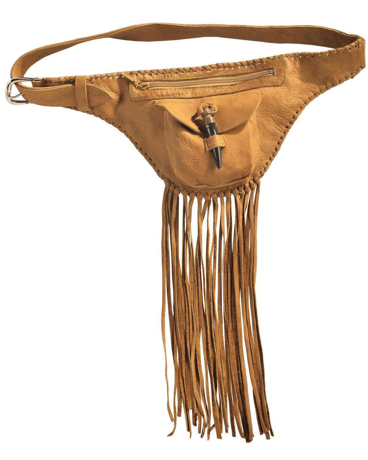 Kobler Tan Fringe Fanny Pack