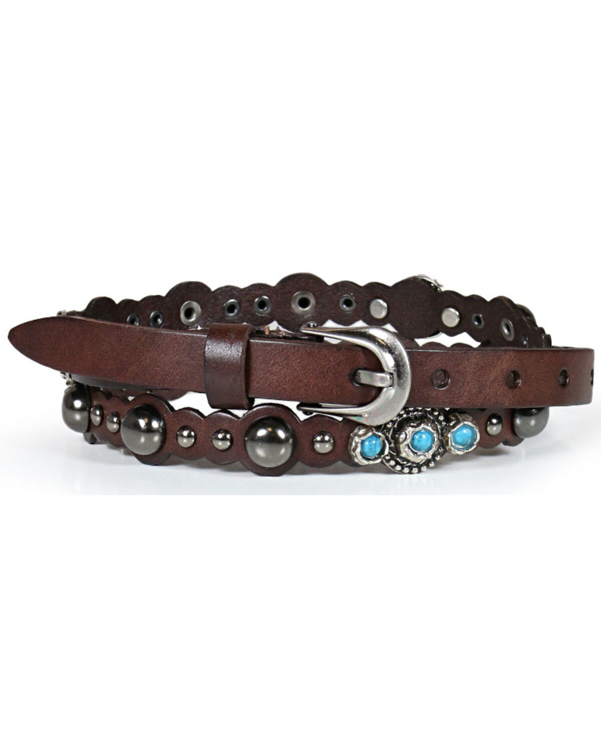 Women's Shyanne Turquoise Studded Belt