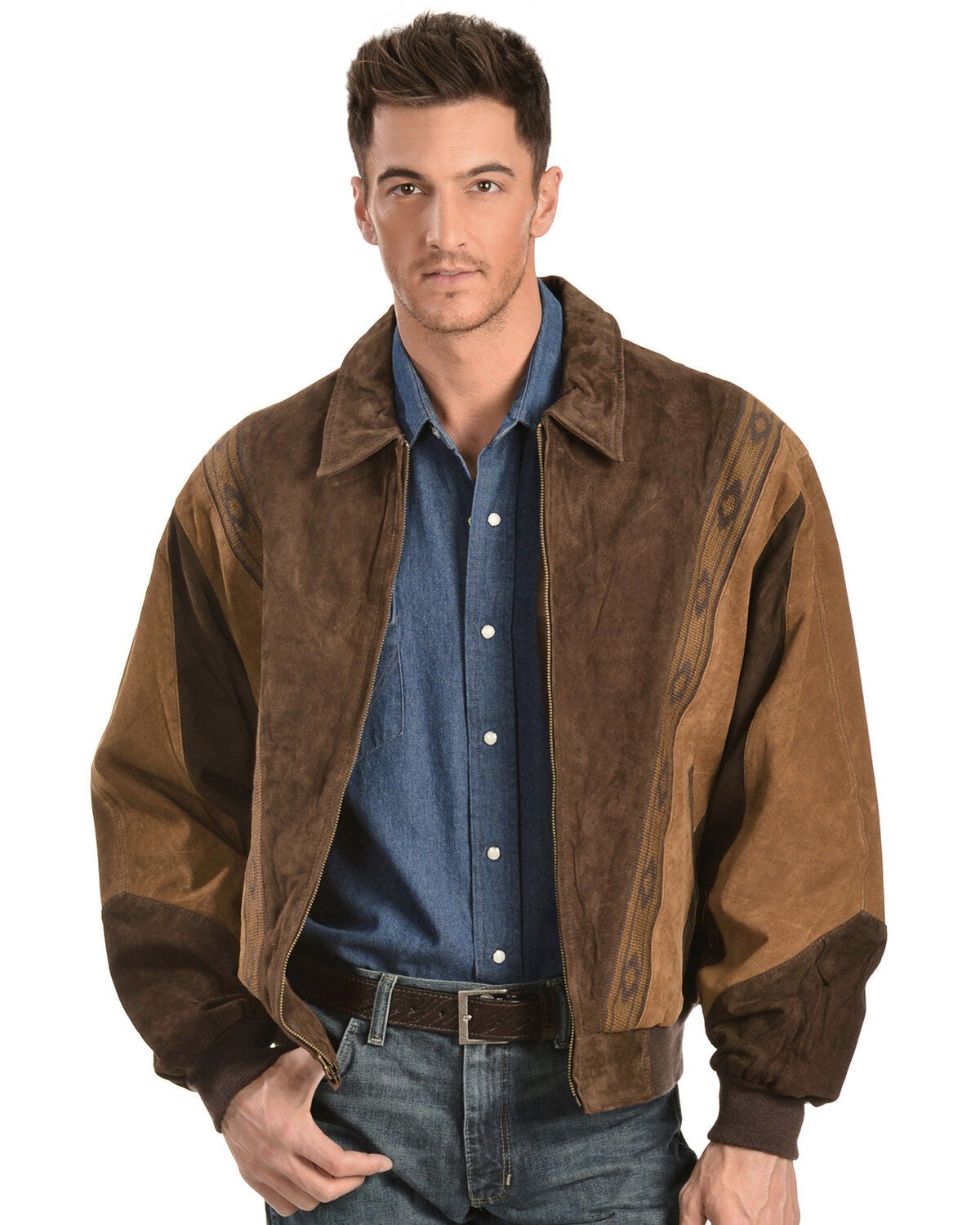 Men's Scully Boar Suede Leather Arena Jacket