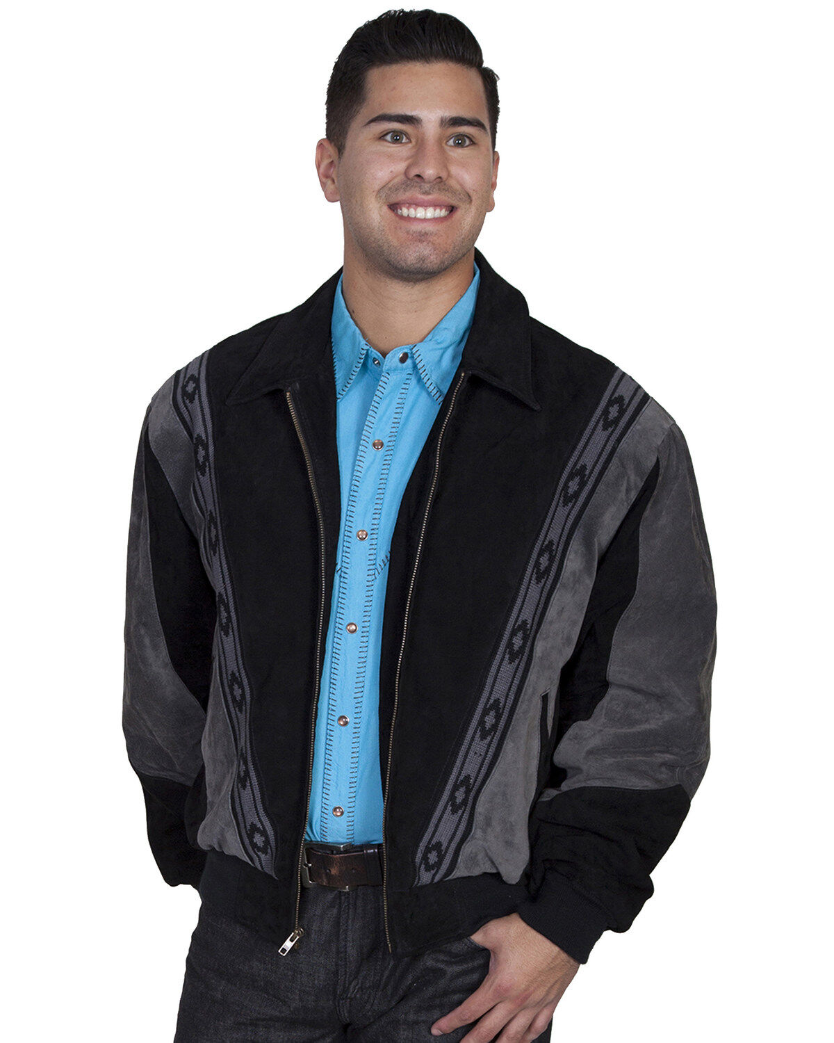 Men's Scully Boar Suede Leather Arena Jacket