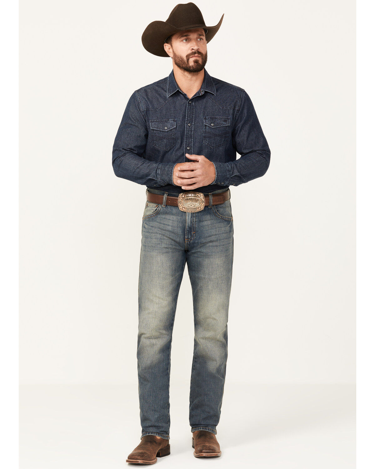 Men's Wrangler Retro Dark Knight Wash Slim Straight Jeans