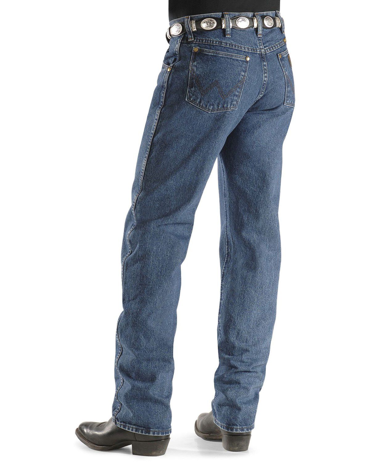 Men's Wrangler 47MWZ Dark Wash Cowboy Cut Regular Prewashed Jeans