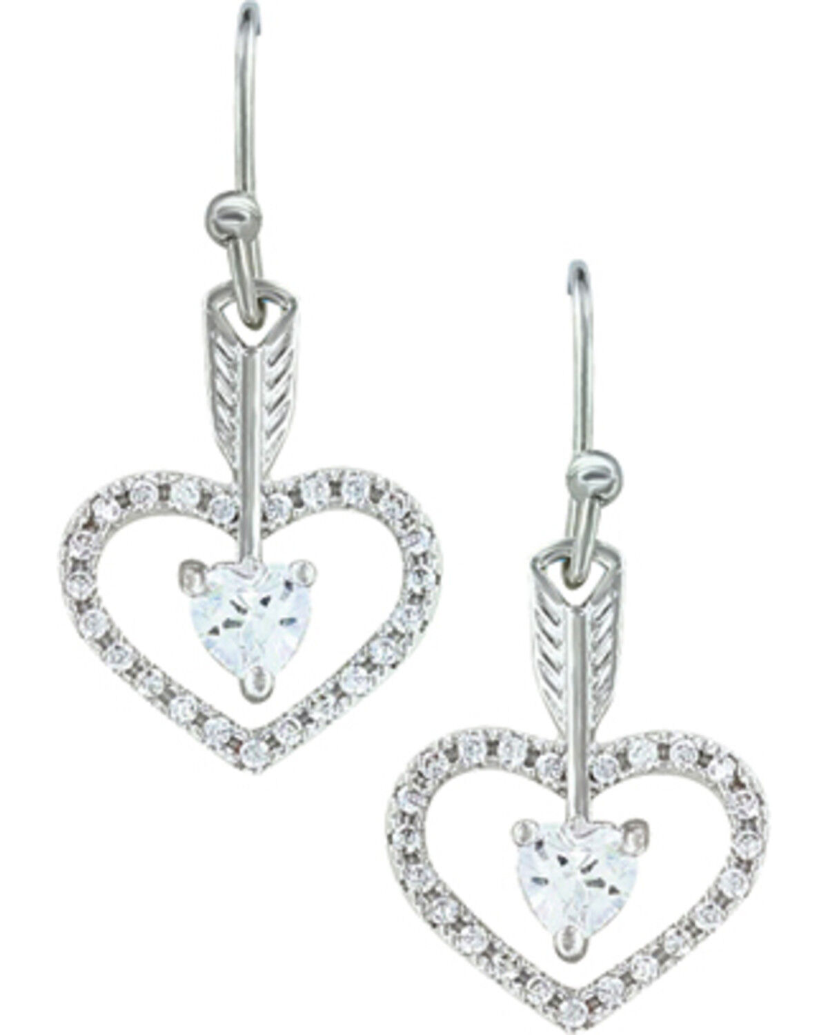 Women's Montana Silversmiths Straight to the Heart Arrow Earrings