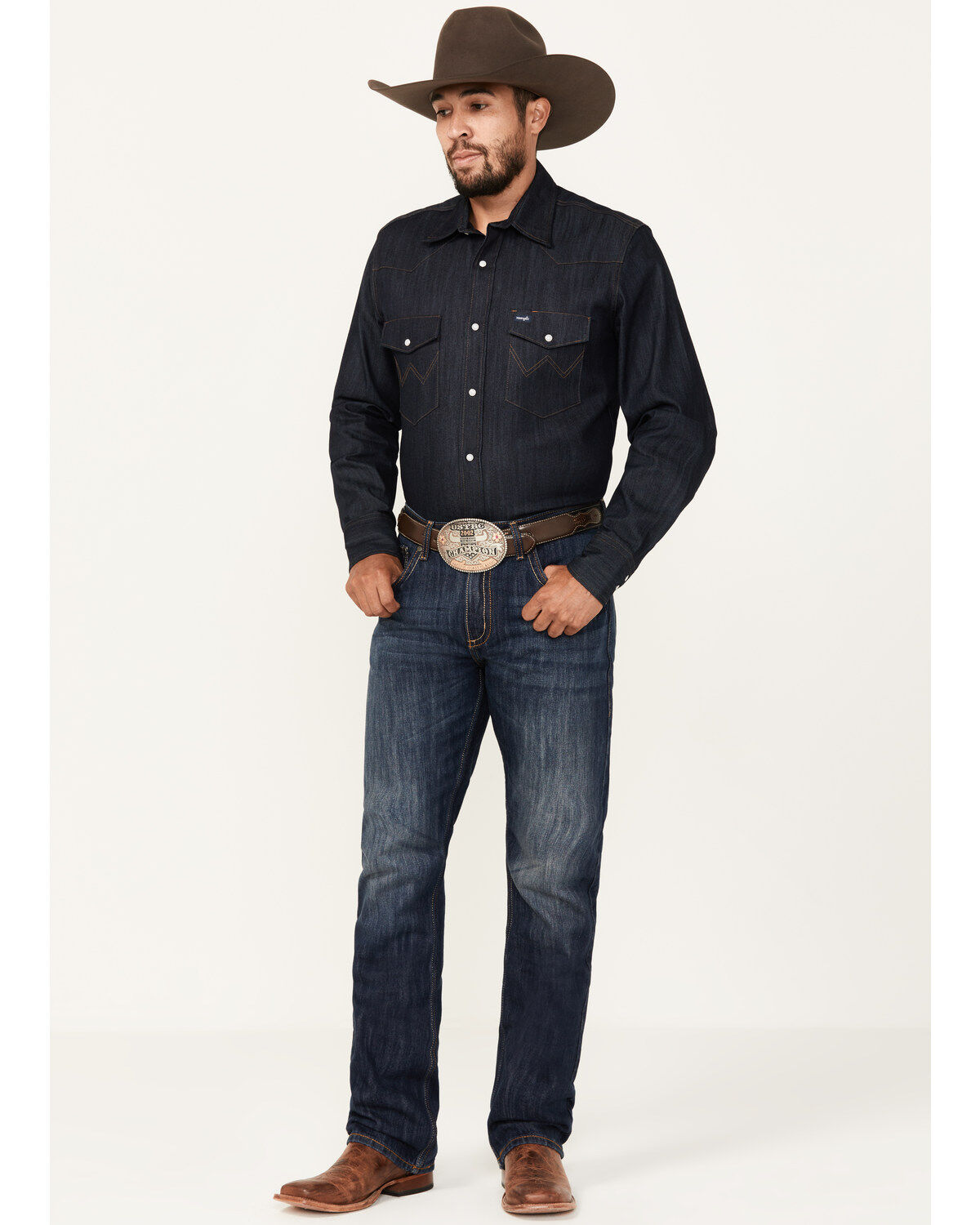 Men's Wrangler 20X No. 42 Dark Wash Slim Bootcut Jeans