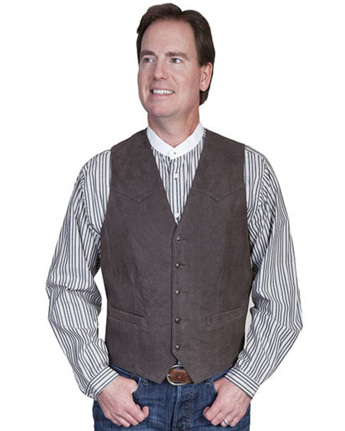 Men's Scully Lambskin Leather Western Vest - Big & Tall