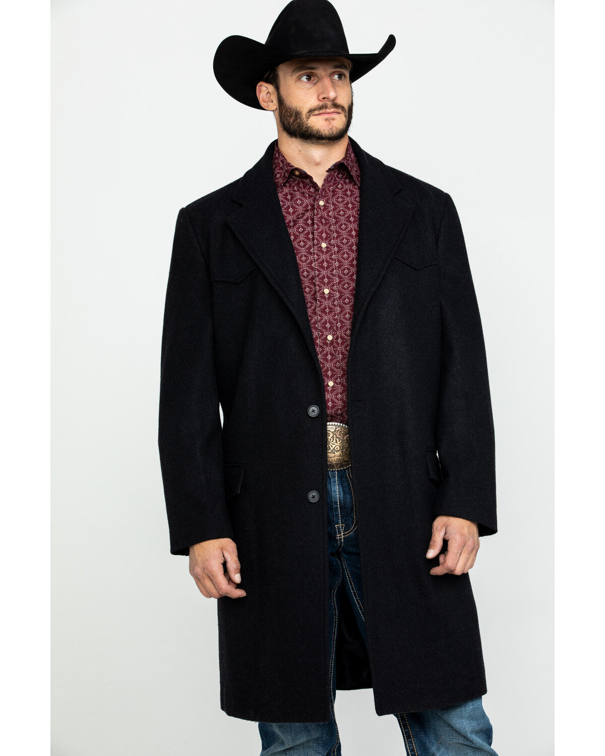 Mens western peacoat cheap