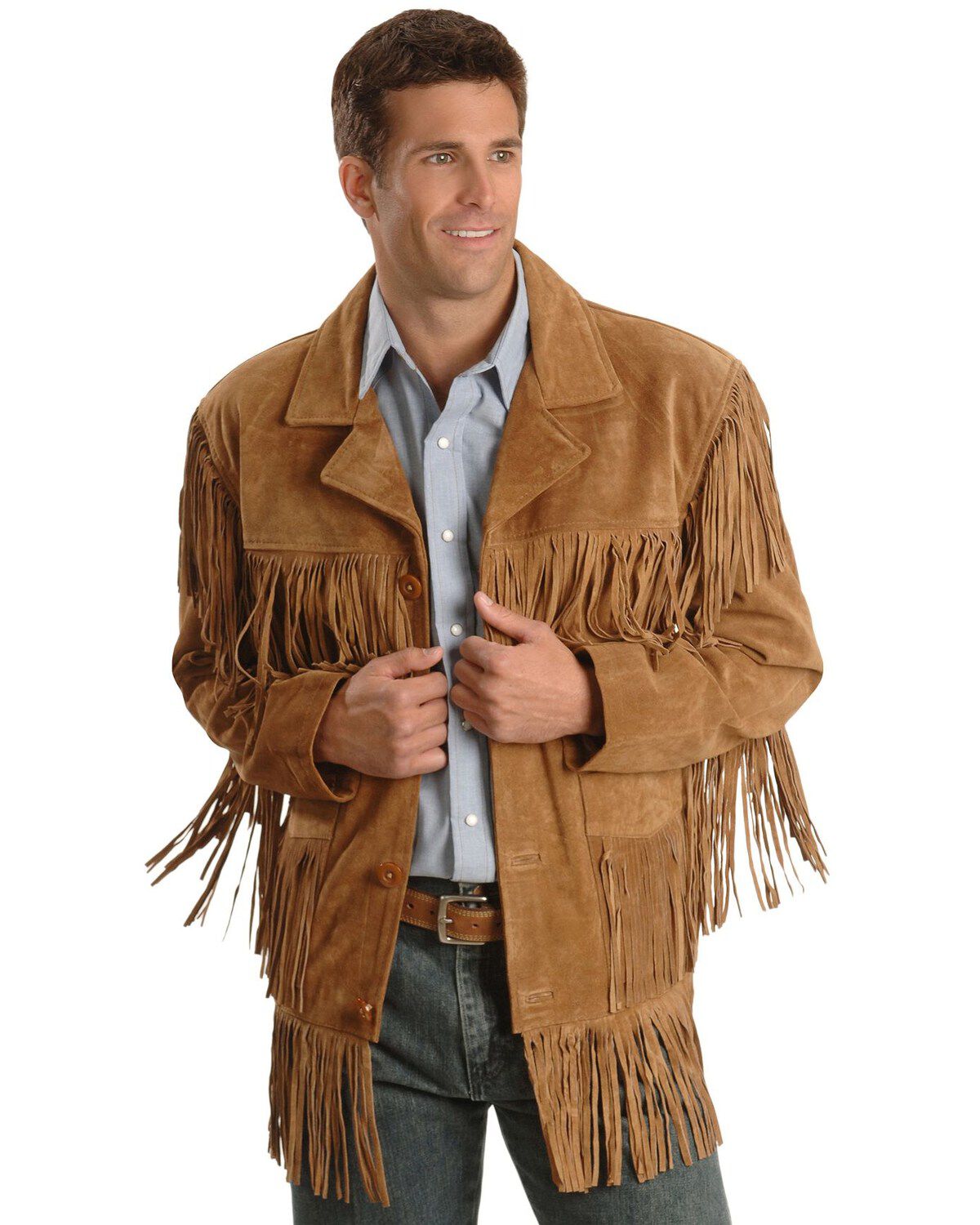 Men's Liberty Wear Suede Fringe Western Jacket - Big & Tall