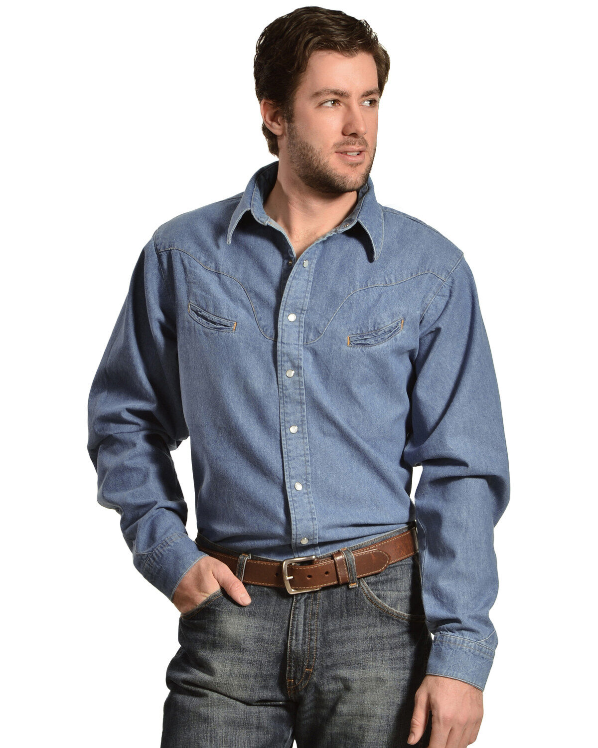 Men's Schaefer Vintage Chisholm Long Sleeve Denim Work Shirt