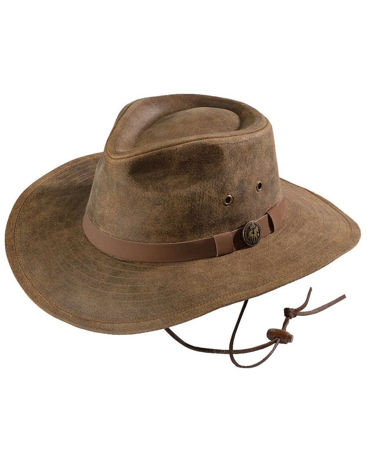 Men's Outback Trading Co Kodiak Leather Hat