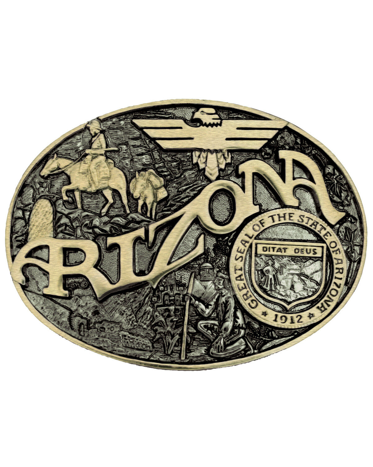 Men's Montana Silversmiths Arizona State Heritage Attitude Belt Buckle