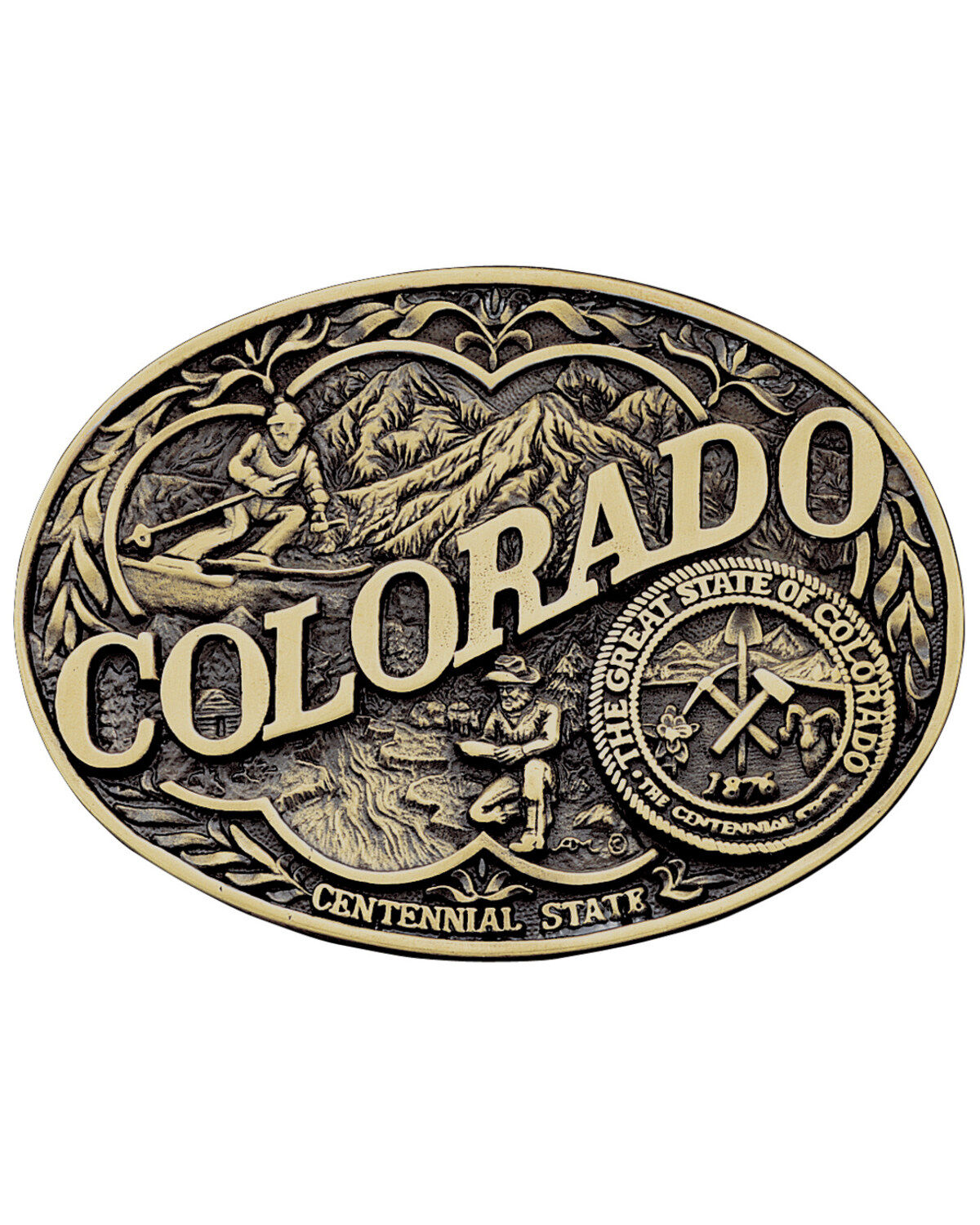 Men's Montana Silversmiths Colorado State Heritage Attitude Belt Buckl