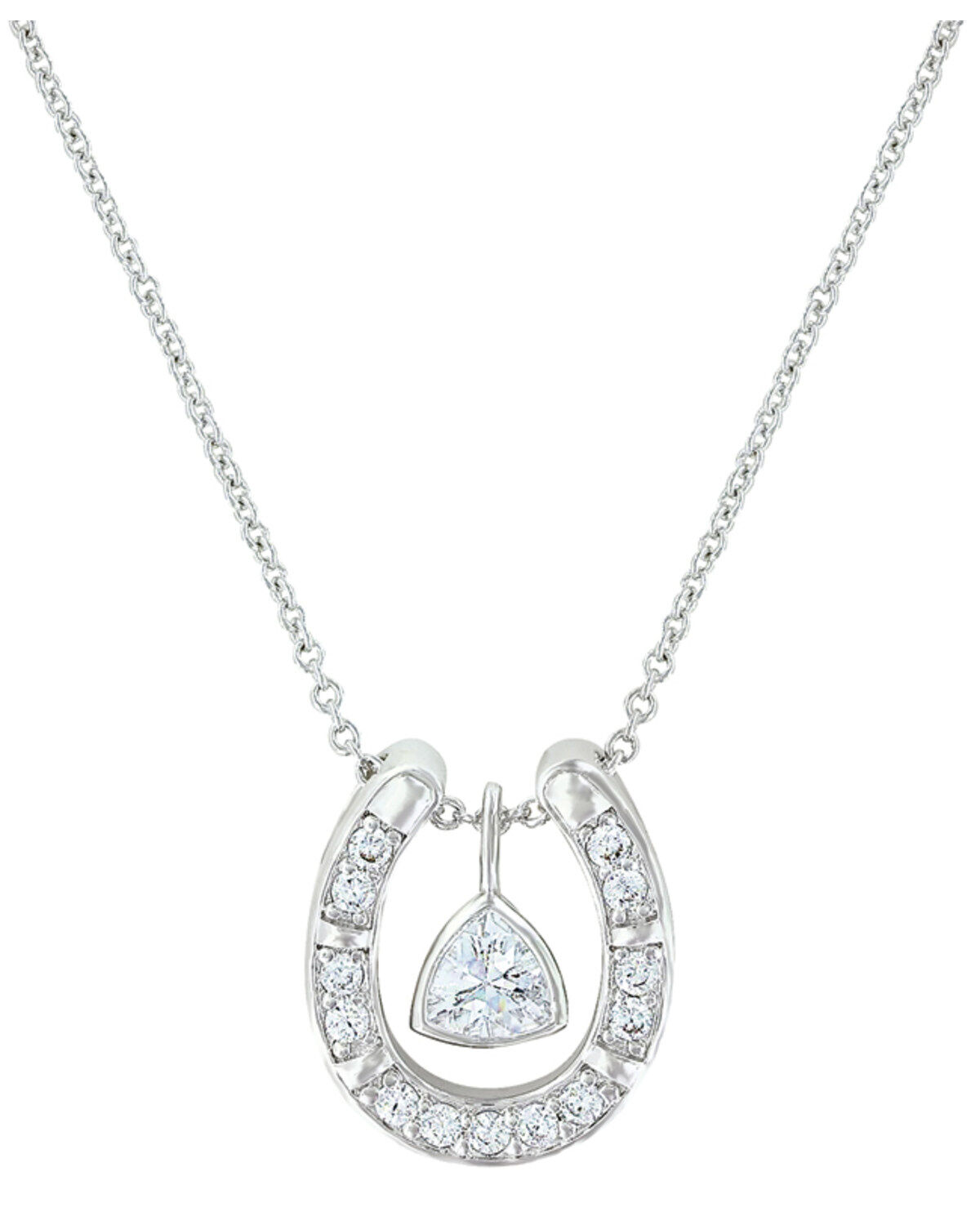 Women's Montana Silversmiths Treasured Trillion Sparkling Horseshoe Ne
