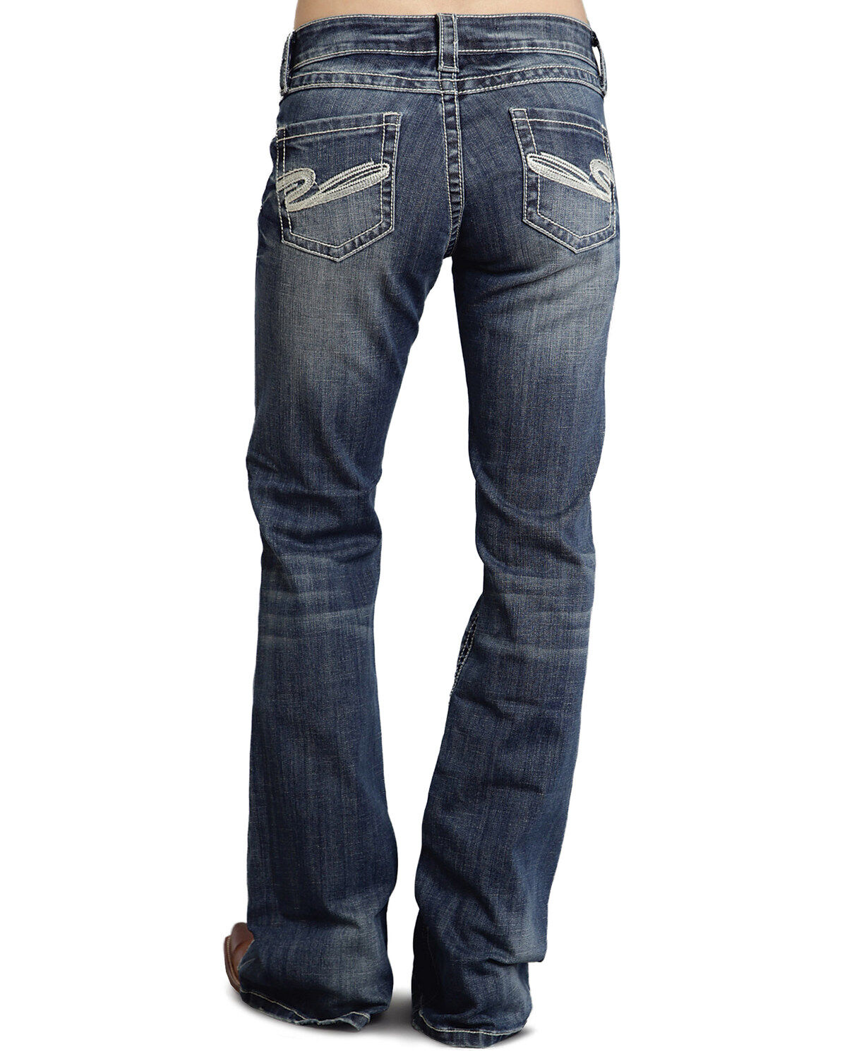 Women's Stetson 816 Fit White "S" Stitch Bootcut Jeans