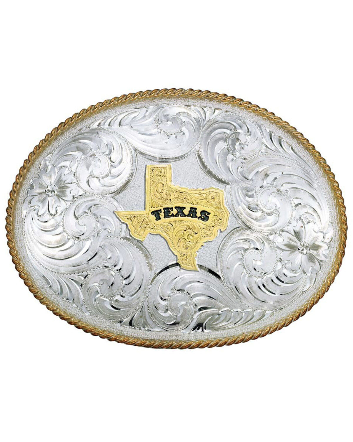 Men's Montana Silversmiths Twisted Rope Texas Belt Buckle