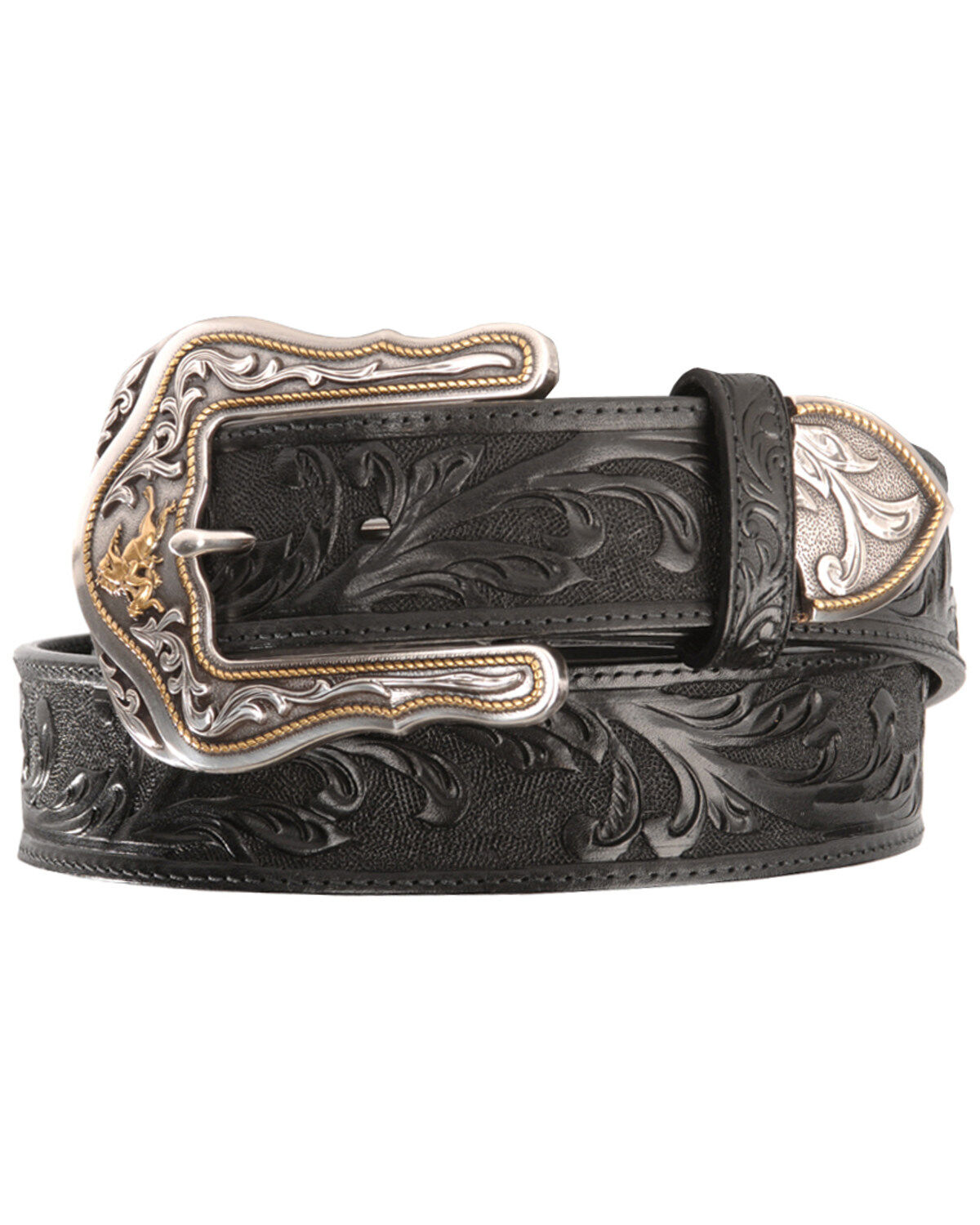 Men's Tony Lama Western Ride Leather Belt