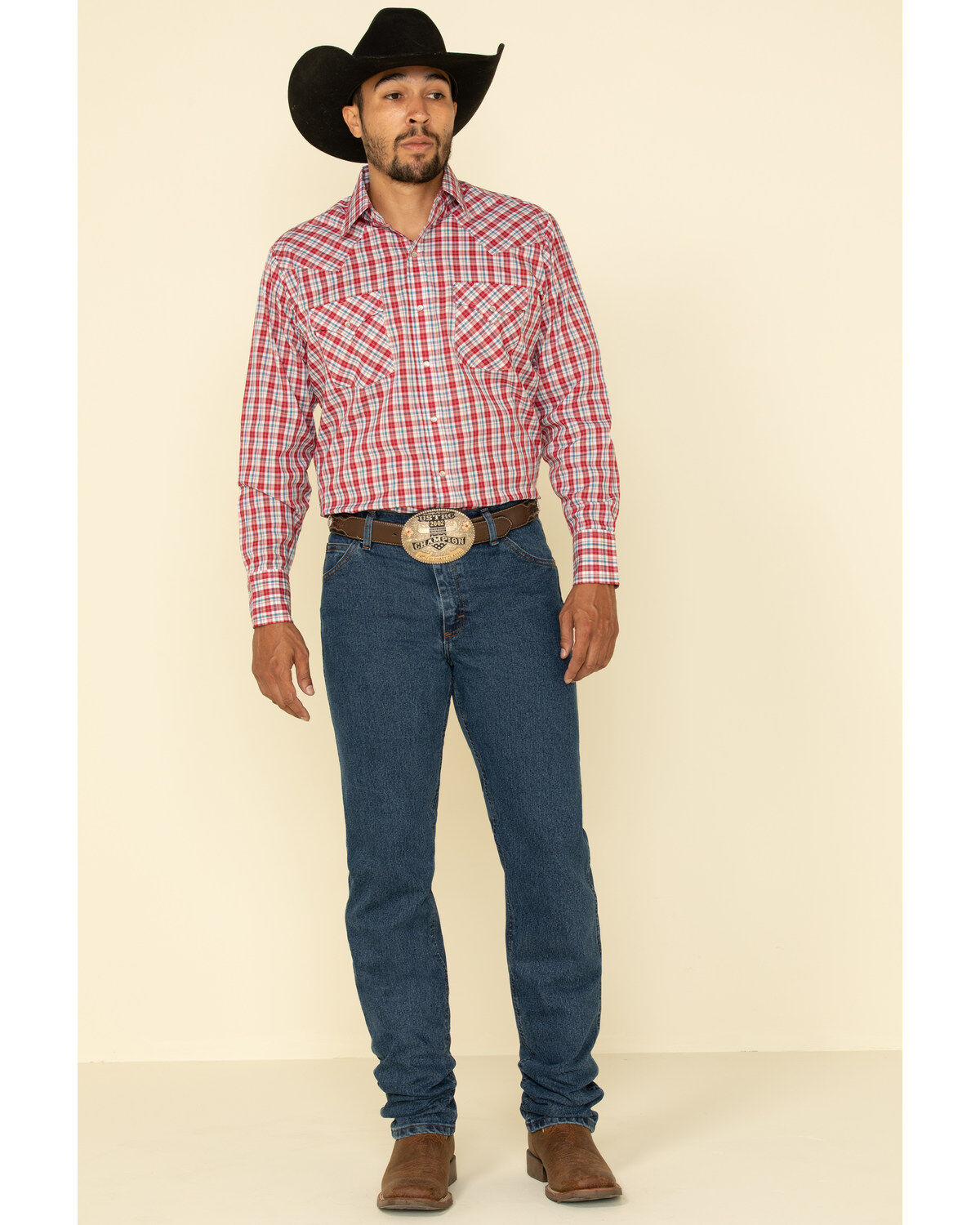 Men's Wrangler Premium Performance Advanced Comfort Mid Stone Jeans