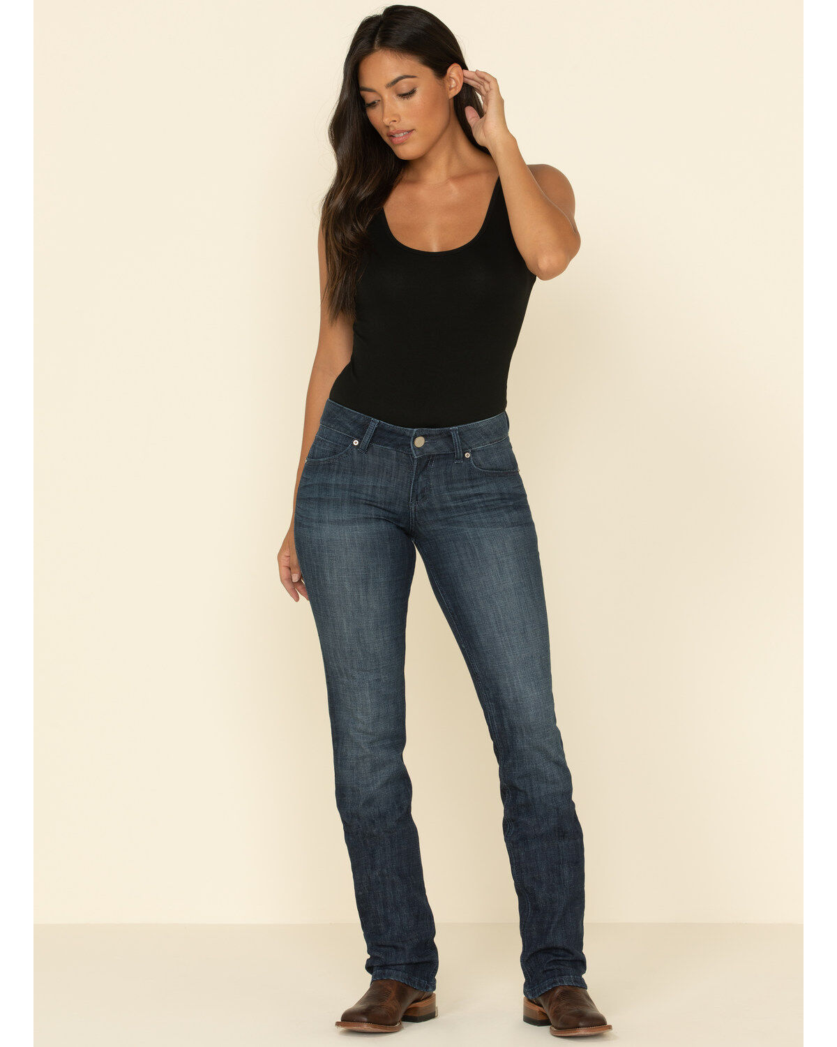 Women's Wrangler Dark Wash Straight Leg Jeans