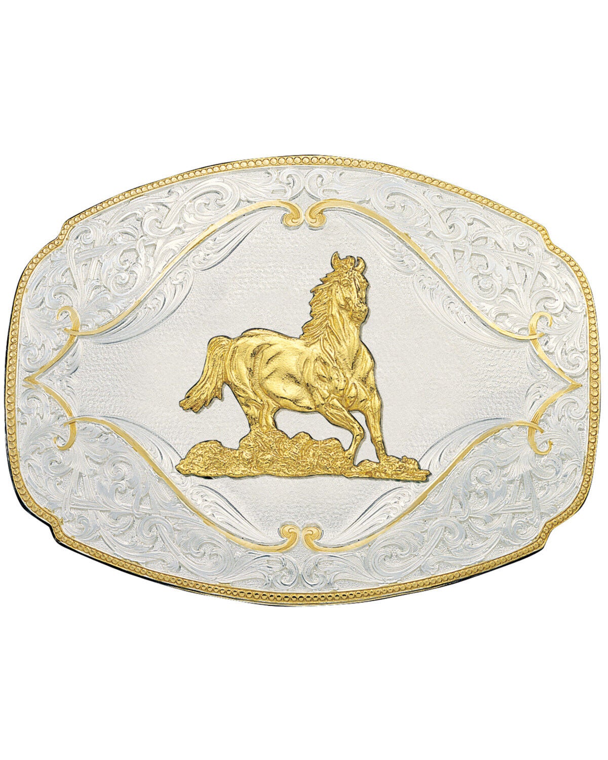 Montana Silversmiths Galloping Horse Western Belt Buckle