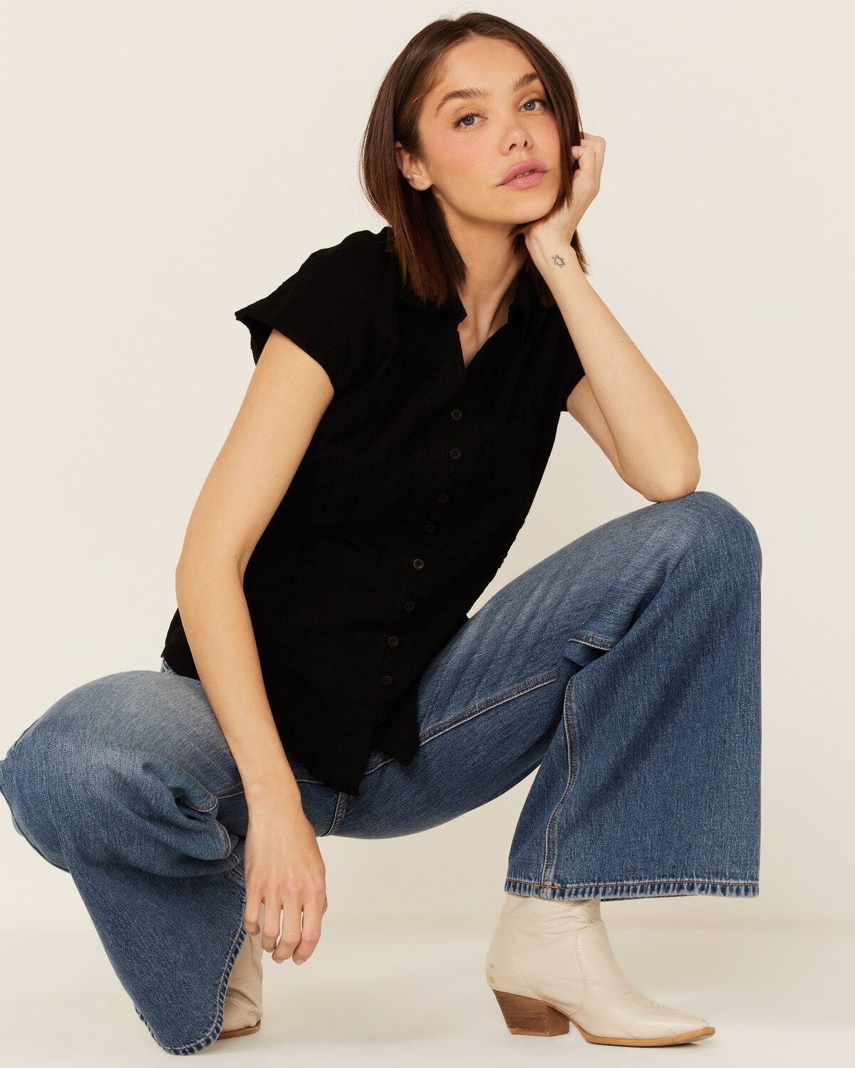 Women's Scully Cap Sleeve Peruvian Cotton Top