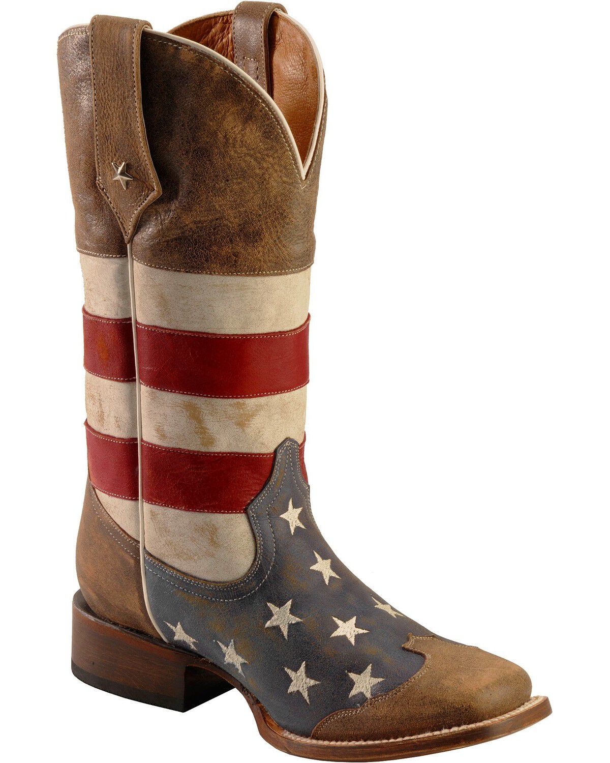 Roper American Flag Western Boots - Square Toe
