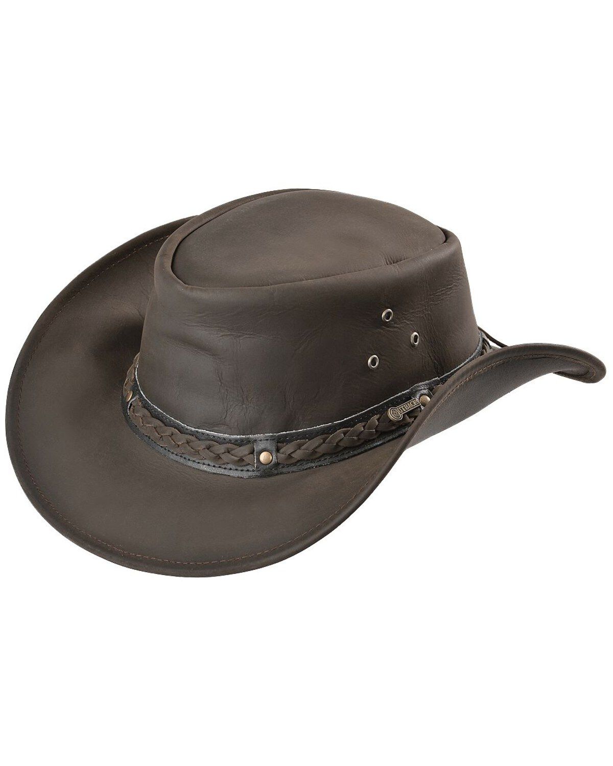 Men's Outback Trading Co. Wagga Wagga UPF 50 Sun Protection Leather Ha