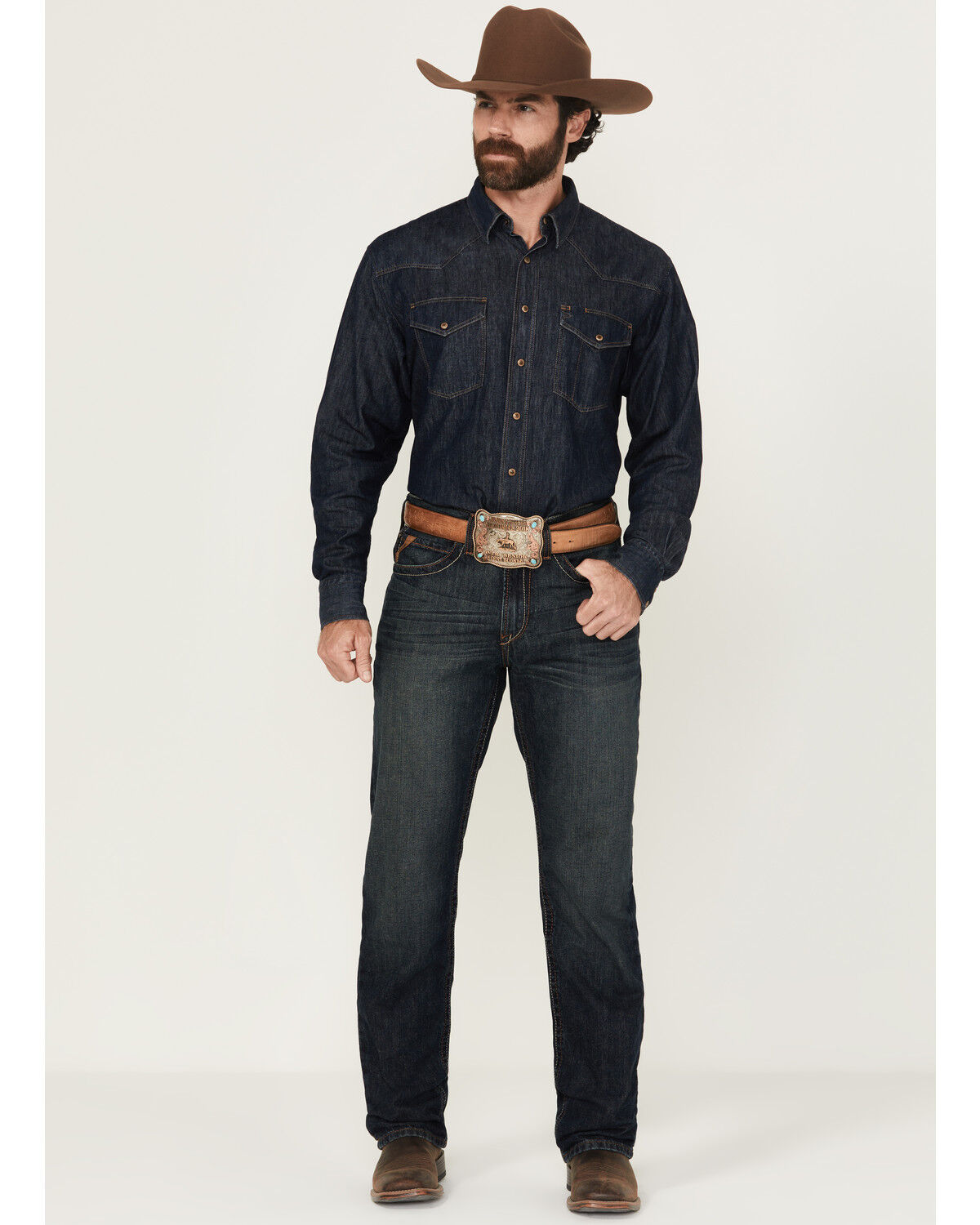Men's Ariat M2 Dusty Road Dark Wash Relaxed Bootcut Jeans
